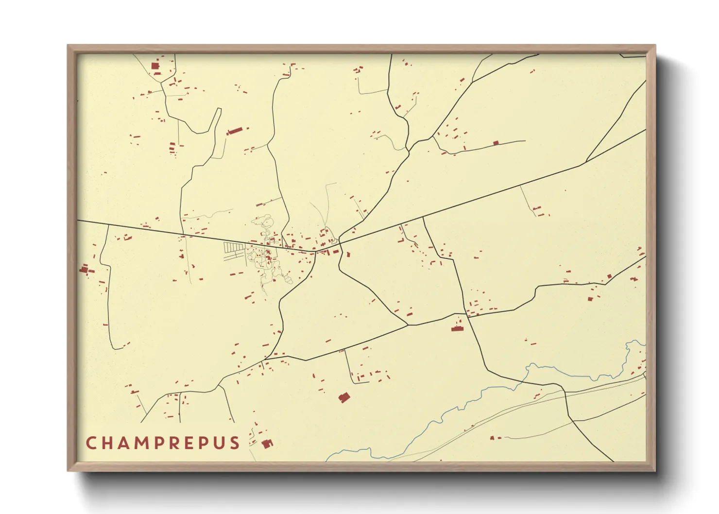 Une affiche de carte sur Champrepus