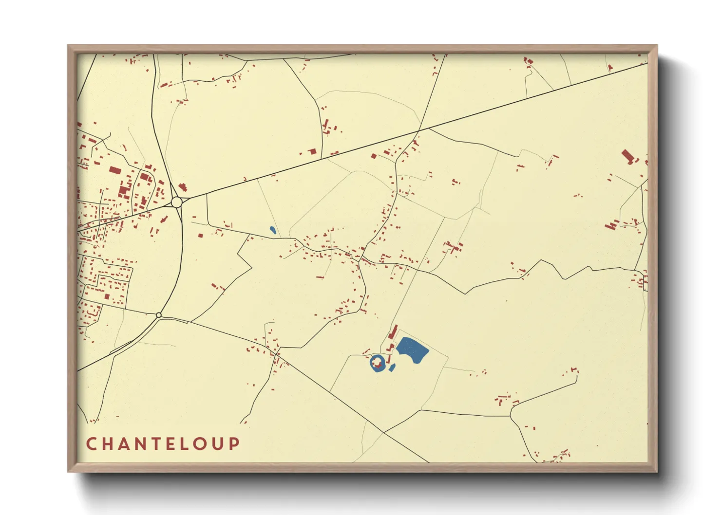 Une affiche de carte sur Chanteloup