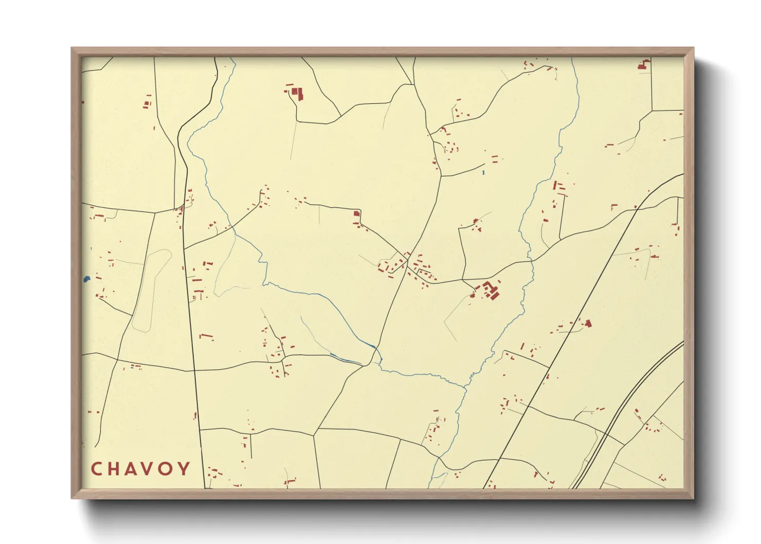 Une affiche de carte sur Chavoy