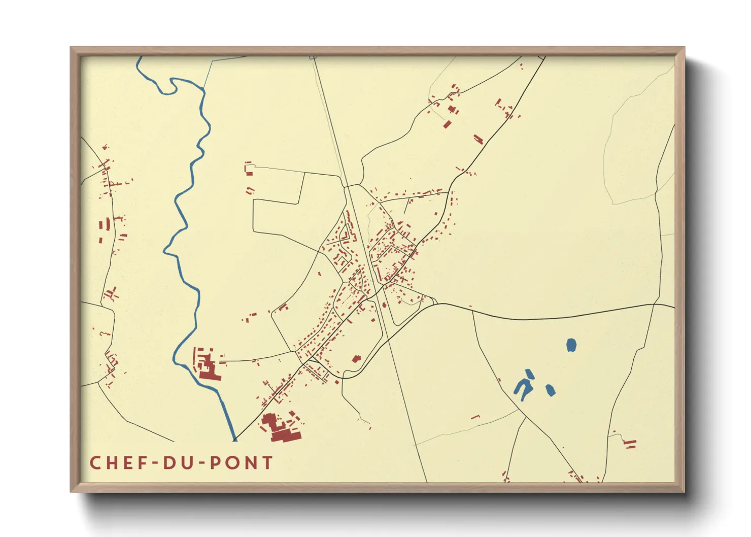 Une affiche de carte sur Chef-du-Pont
