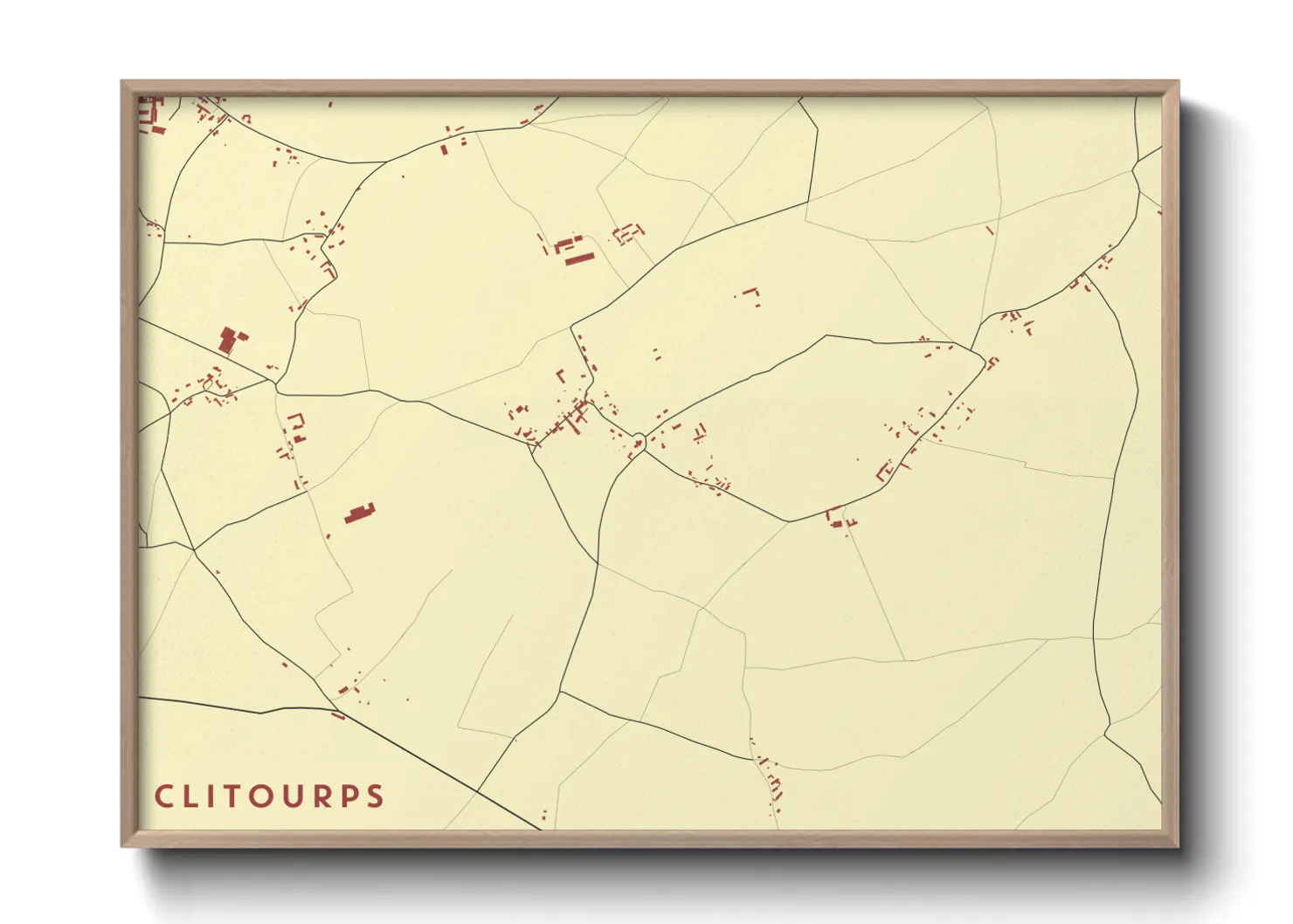 Une affiche de carte sur Clitourps