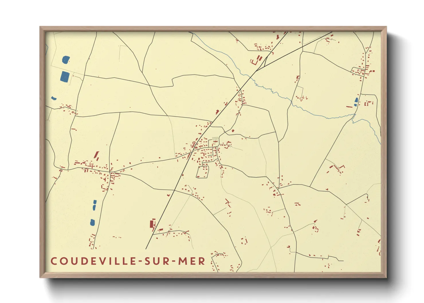 Une affiche de carte sur Coudeville-sur-Mer