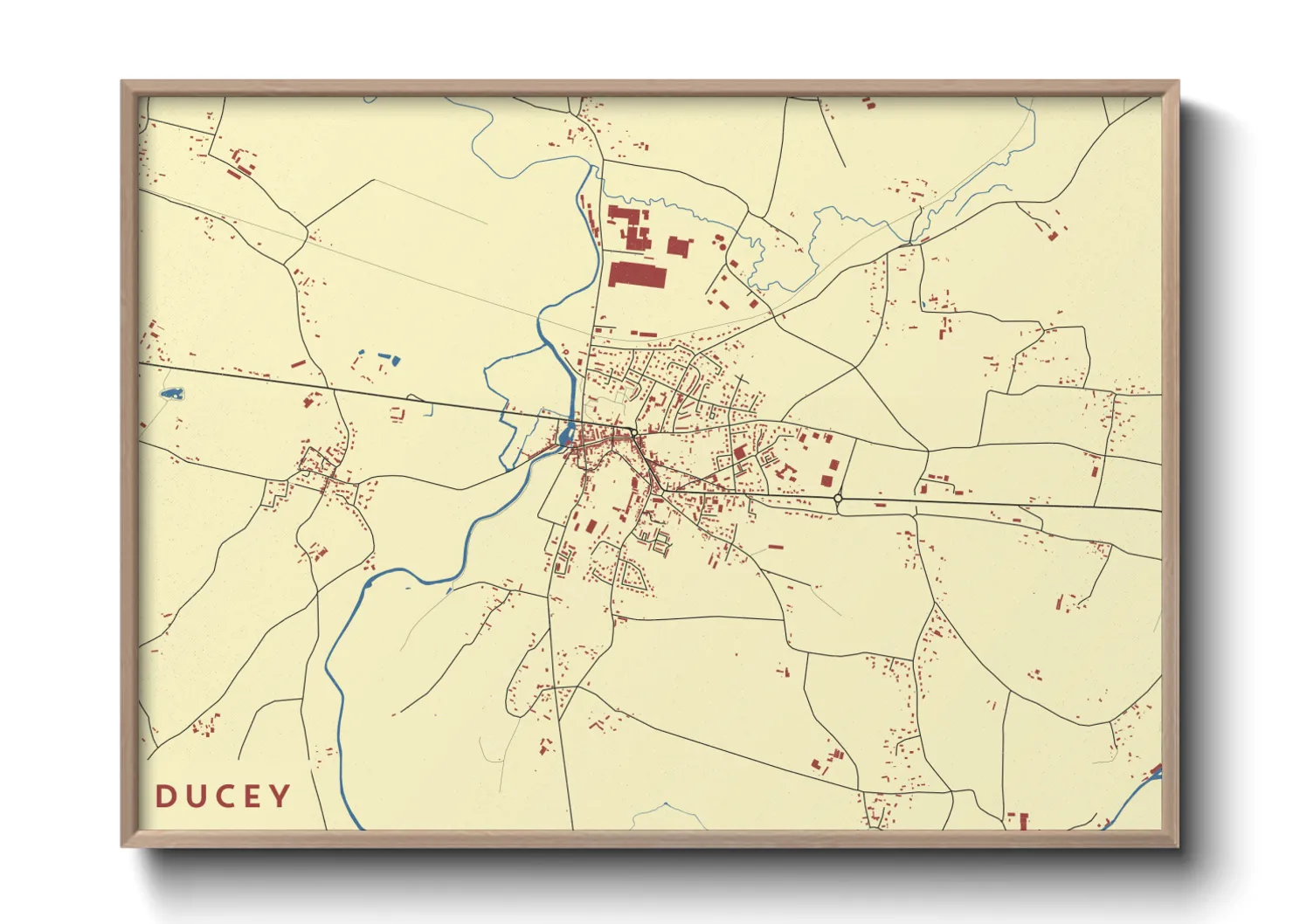 Une affiche de carte sur Ducey