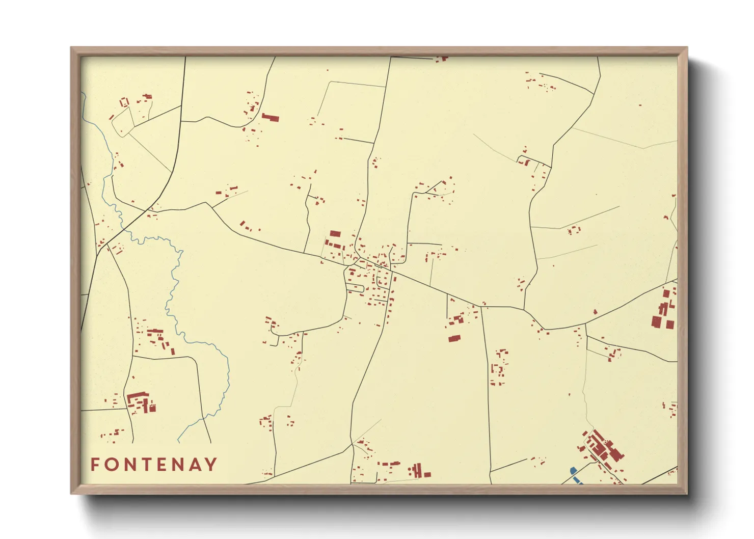 Une affiche de carte sur Fontenay