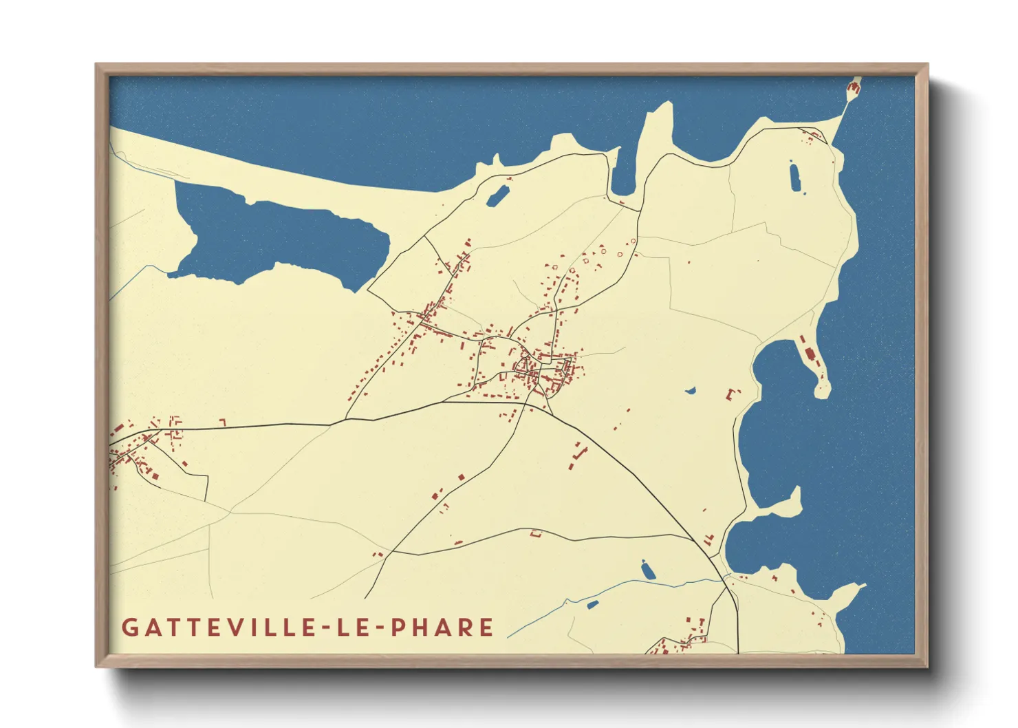 Une affiche de carte sur Gatteville-le-Phare