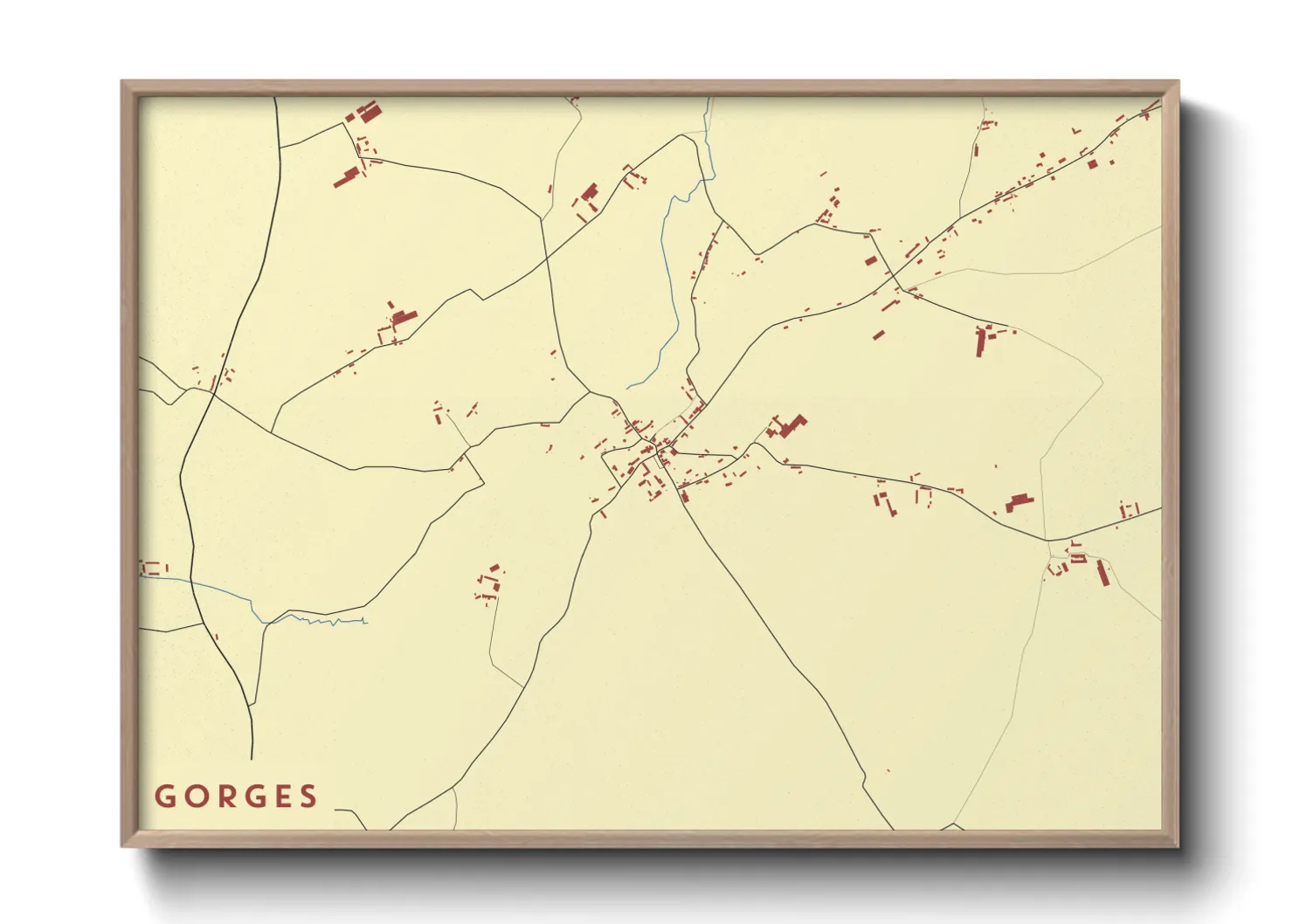 Une affiche de carte sur Gorges