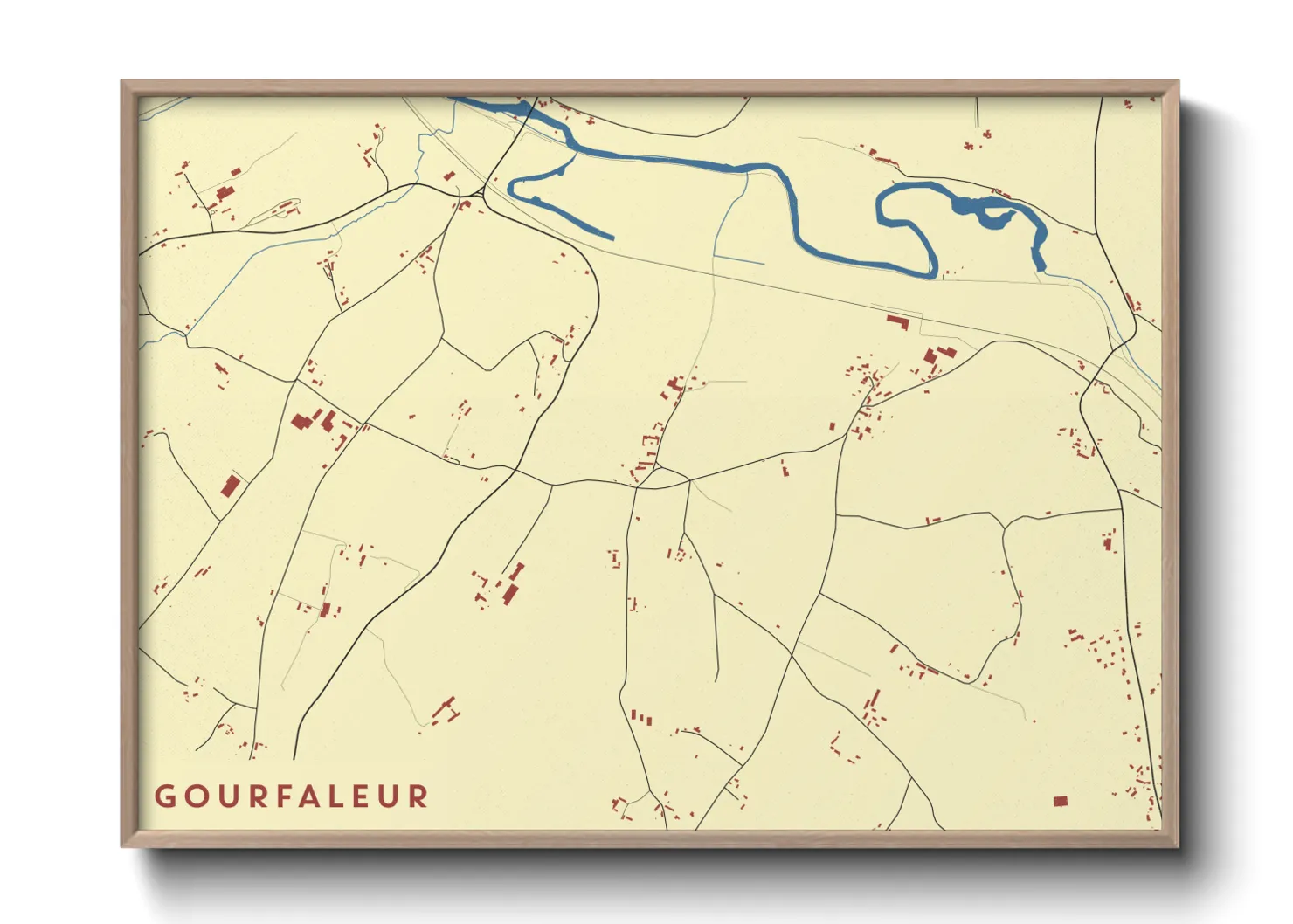 Une affiche de carte sur Gourfaleur