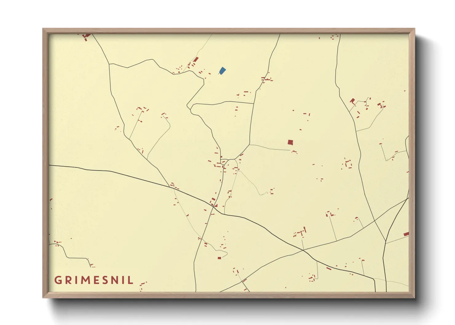 Une affiche de carte sur Grimesnil