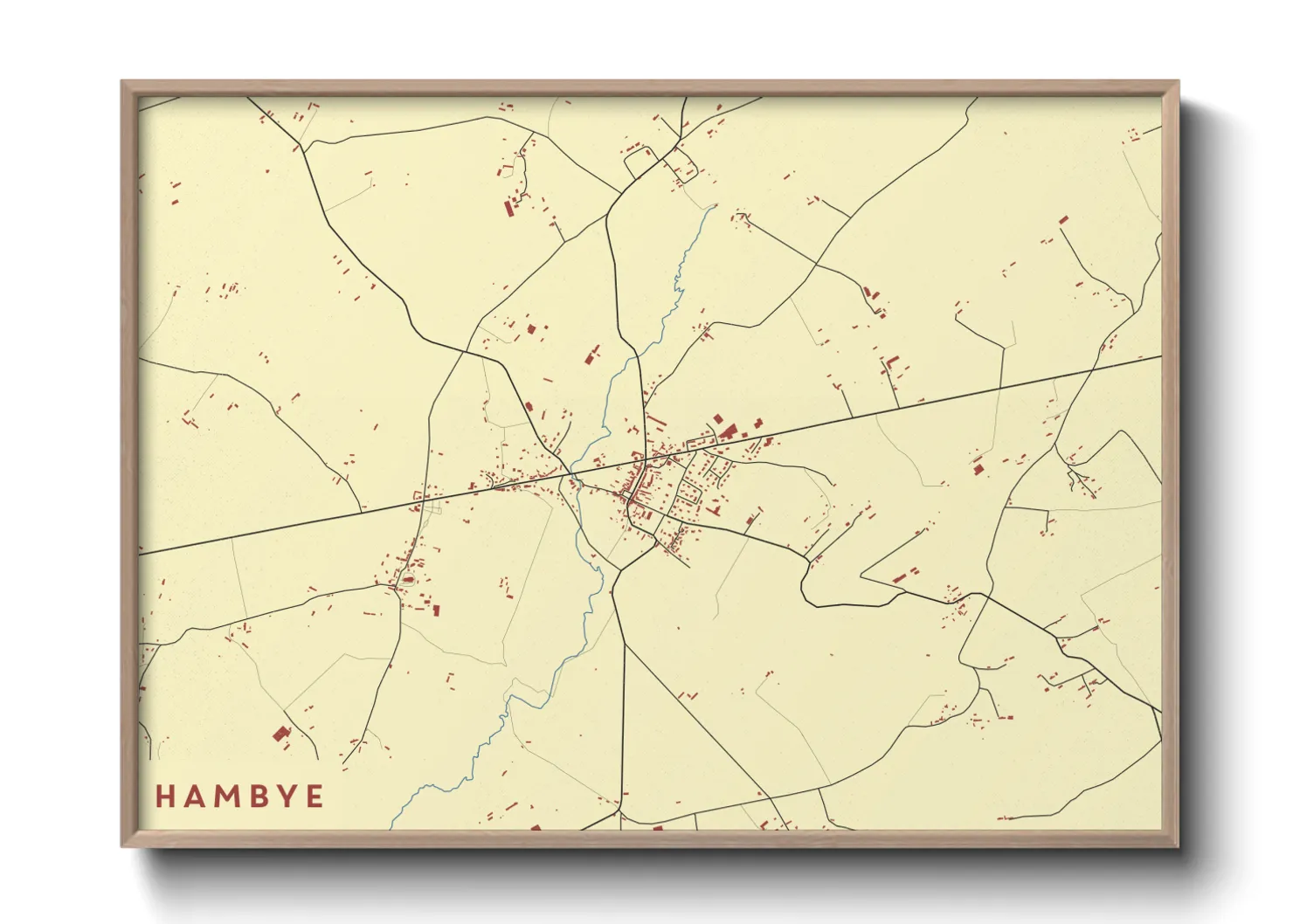 Une affiche de carte sur Hambye