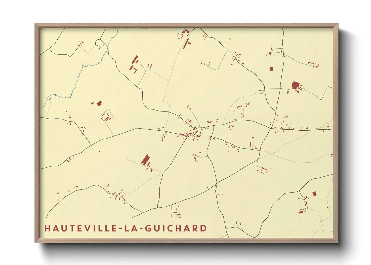Une affiche de carte sur Hauteville-la-Guichard