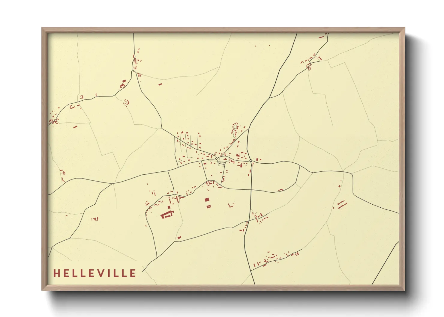 Une affiche de carte sur Helleville