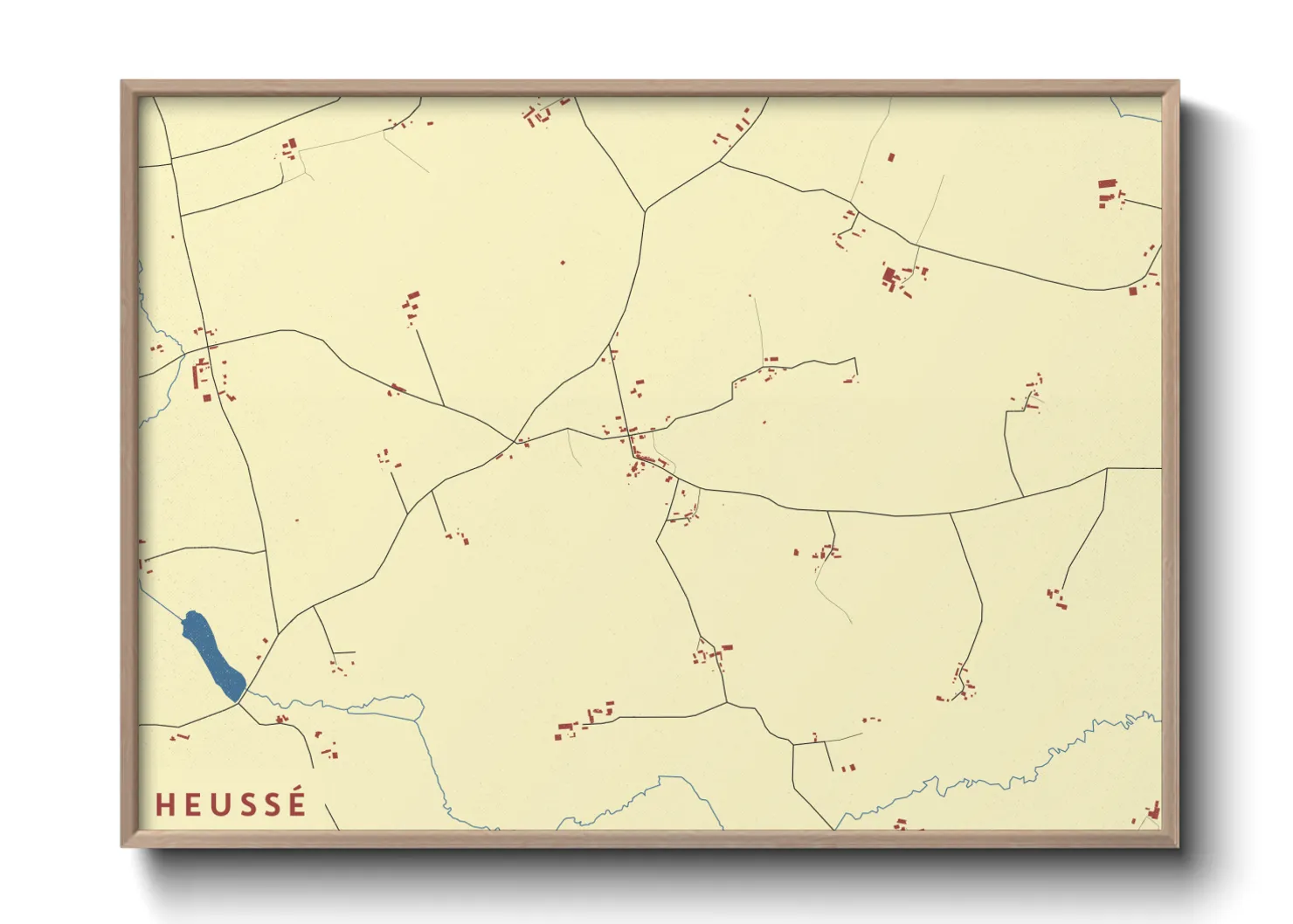 Une affiche de carte sur Heussé