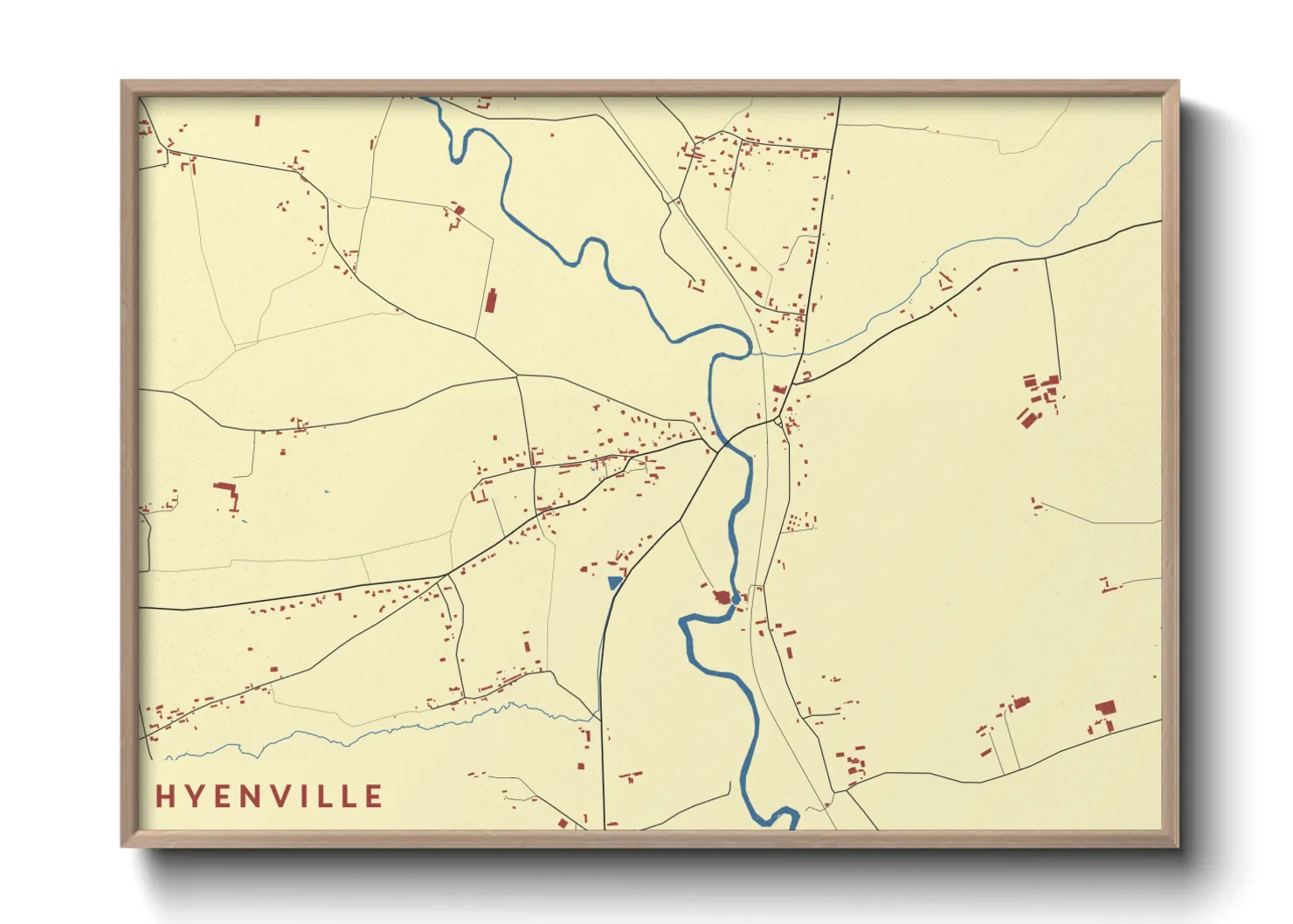 Une affiche de carte sur Hyenville