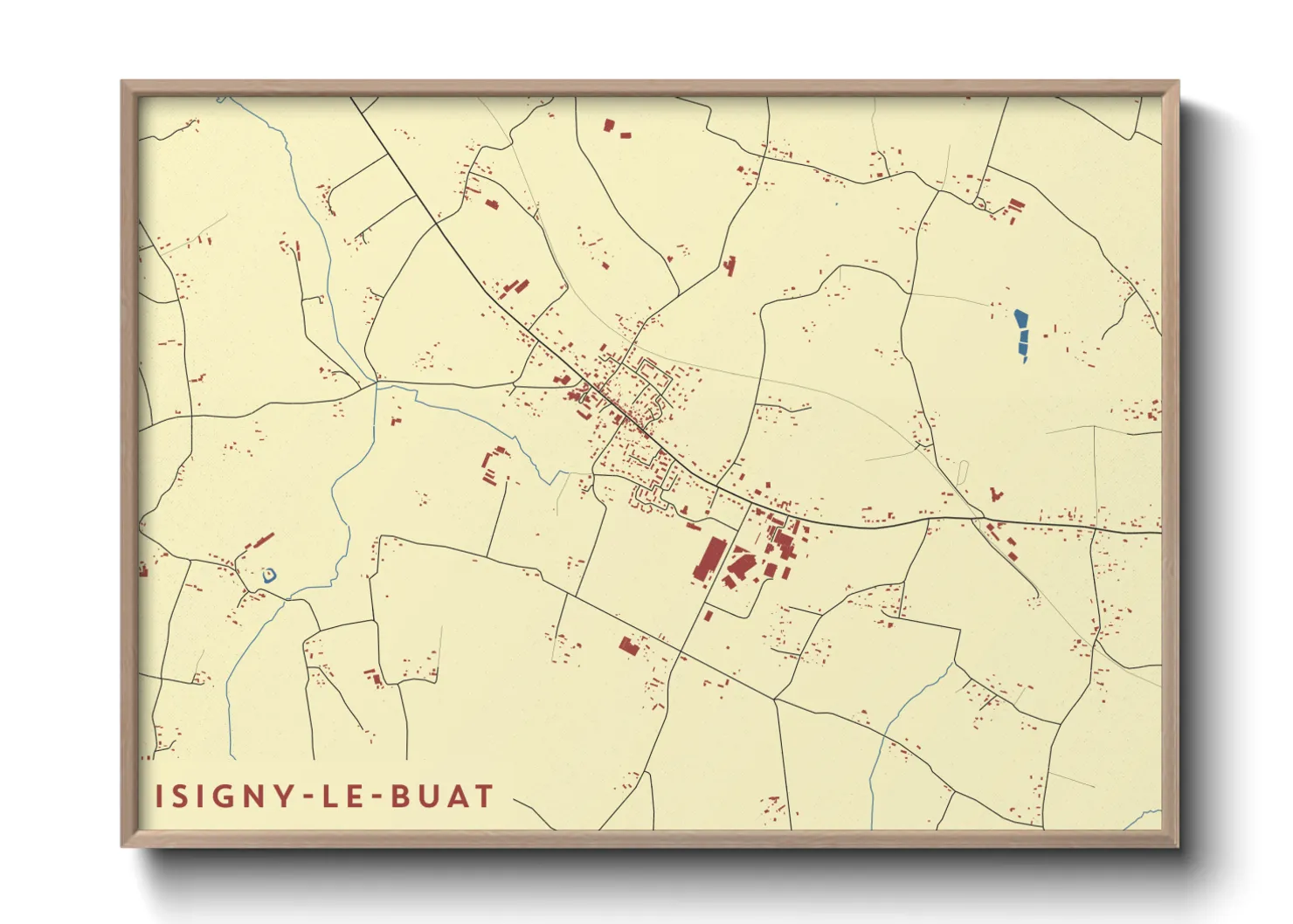 Une affiche de carte sur Isigny-le-Buat