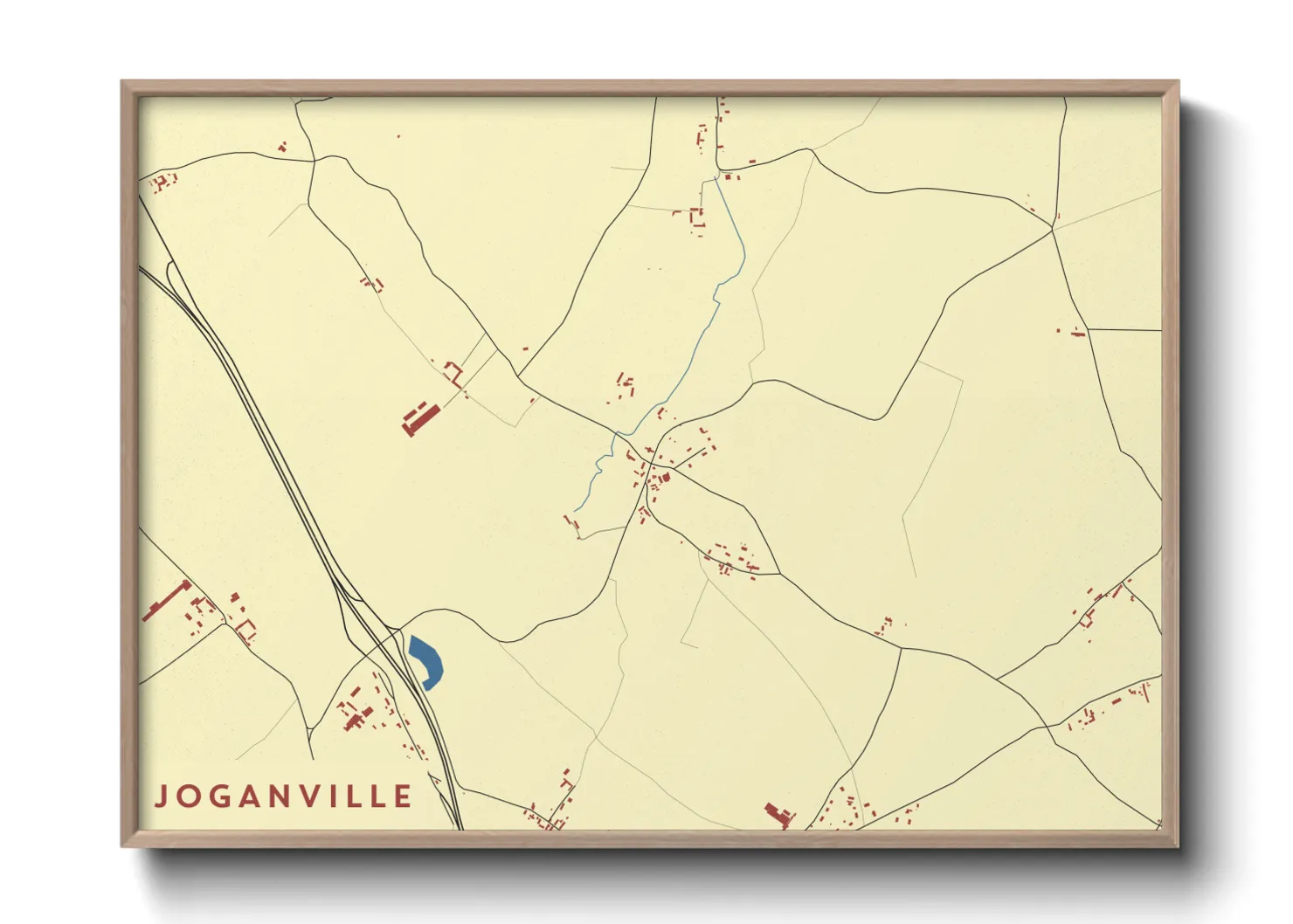 Une affiche de carte sur Joganville