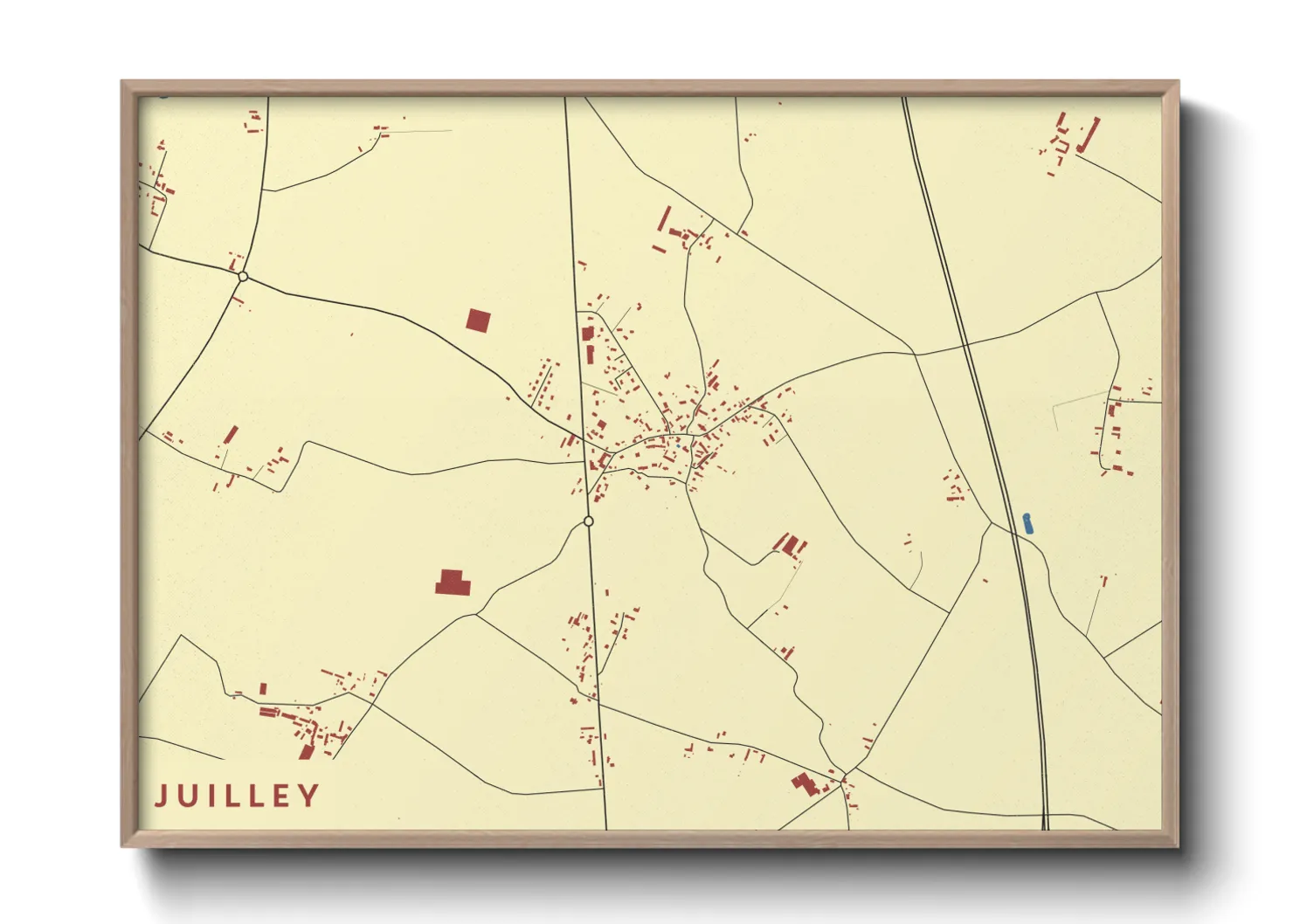 Une affiche de carte sur Juilley