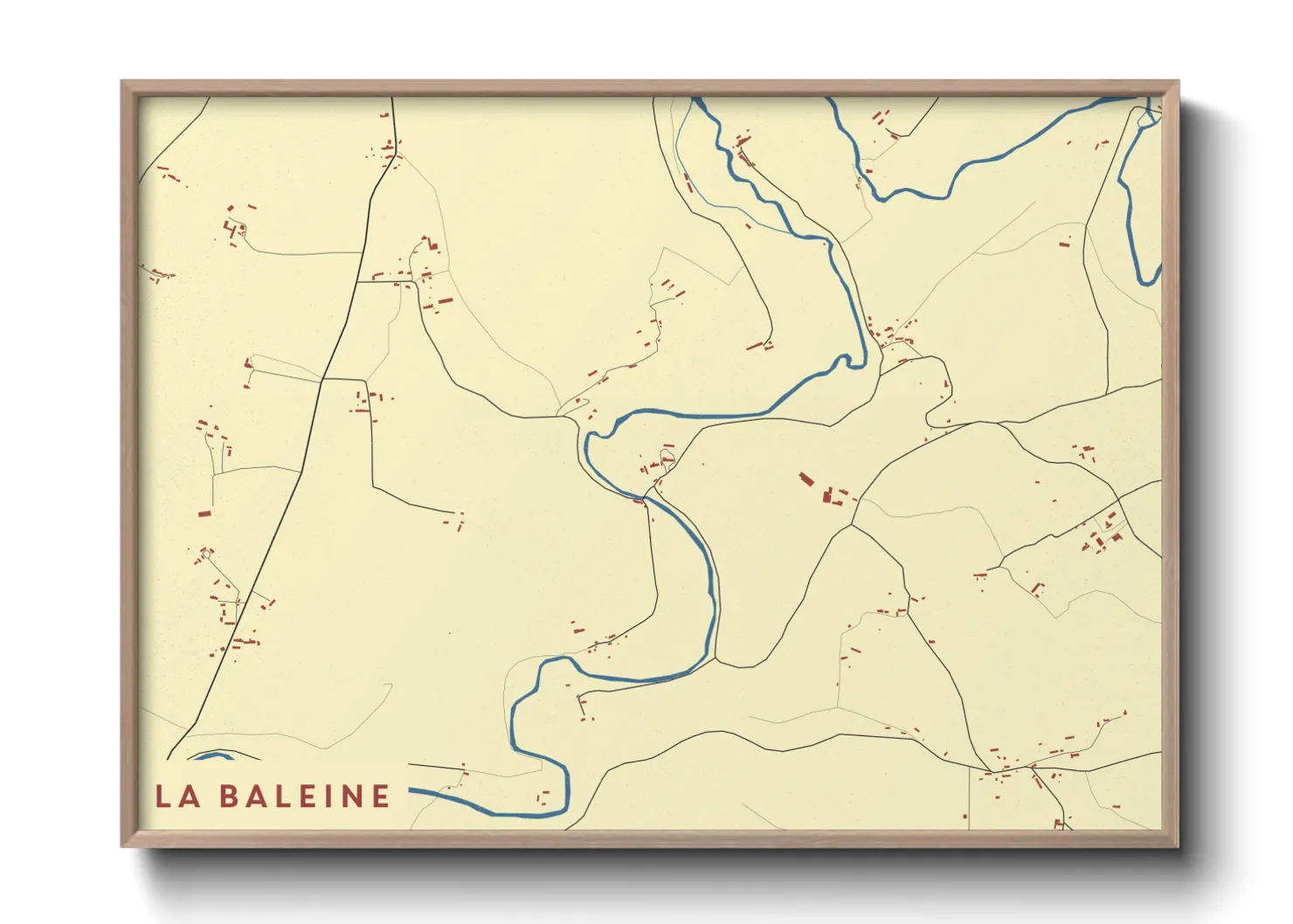 Une affiche de carte sur La Baleine