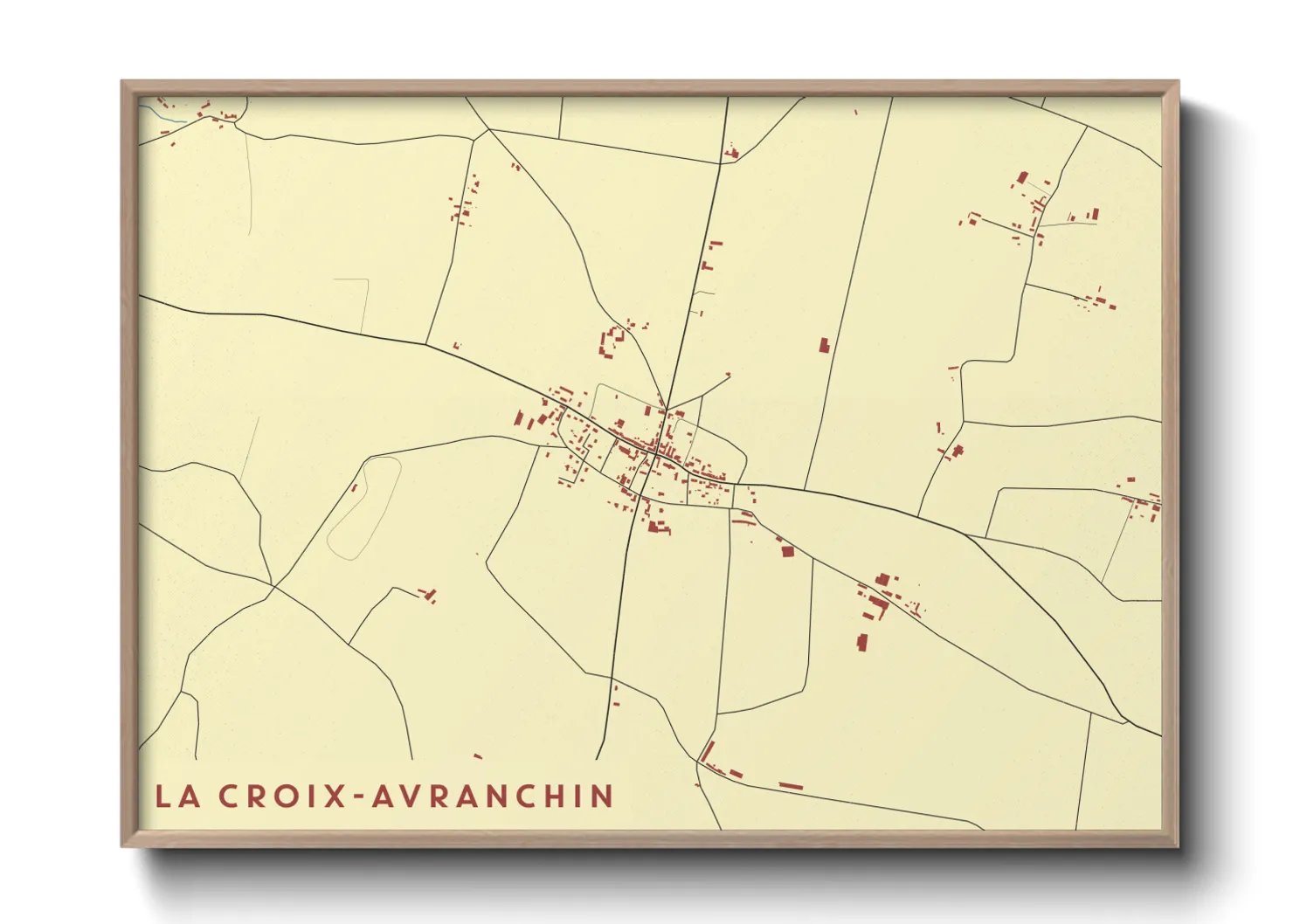 Une affiche de carte sur La Croix-Avranchin