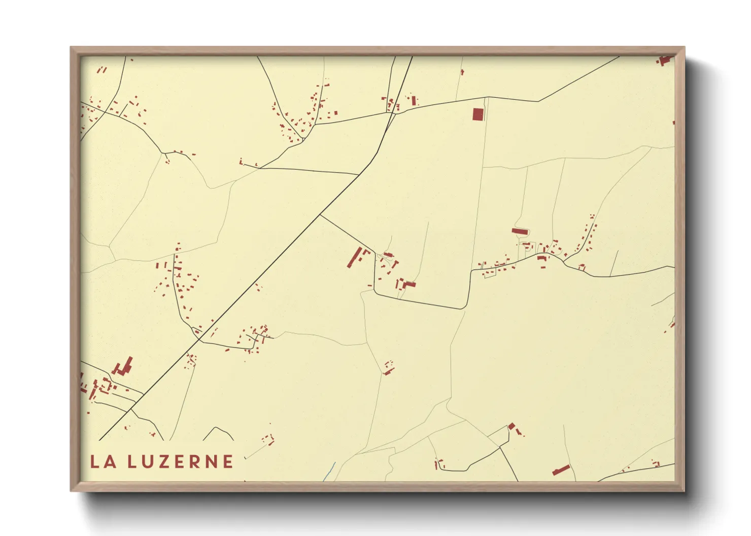 Une affiche de carte sur La Luzerne
