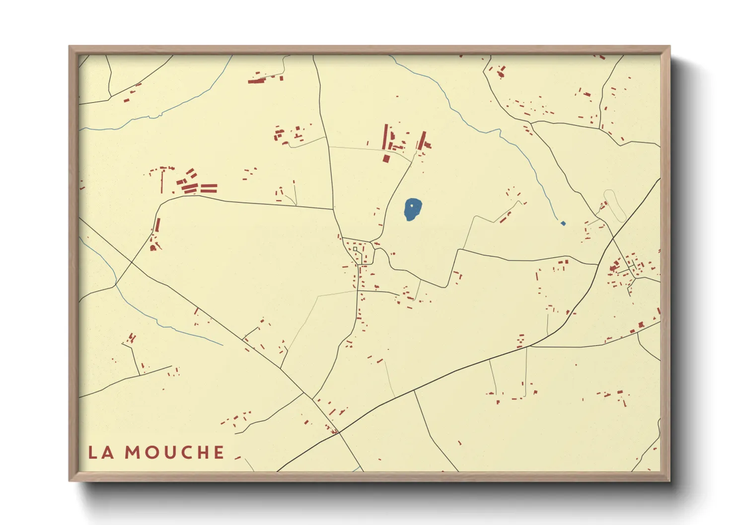 Une affiche de carte sur La Mouche