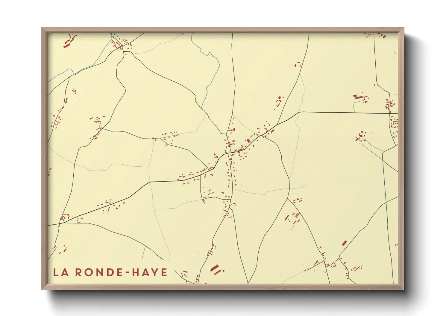 Une affiche de carte sur La Ronde-Haye