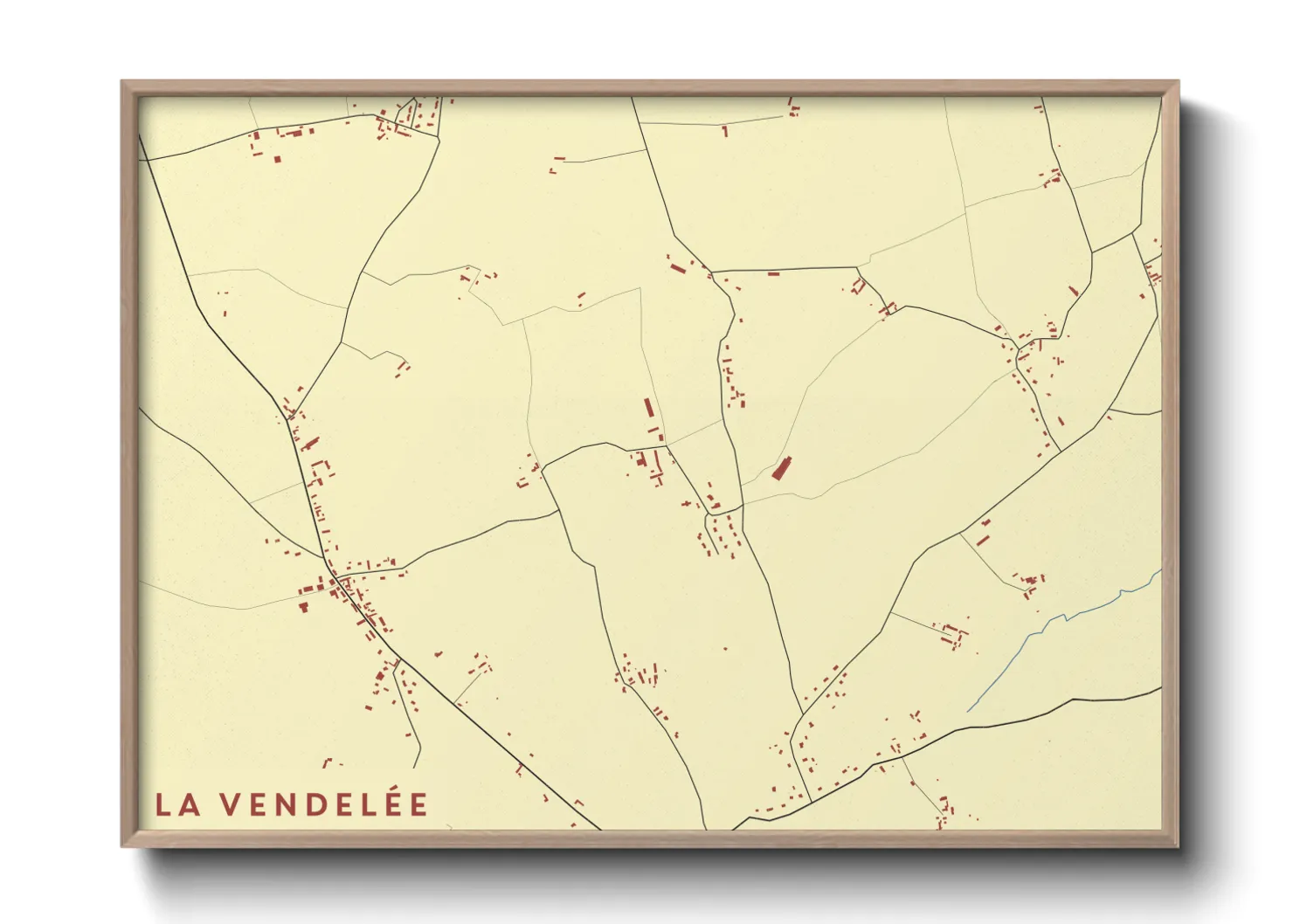 Une affiche de carte sur La Vendelée