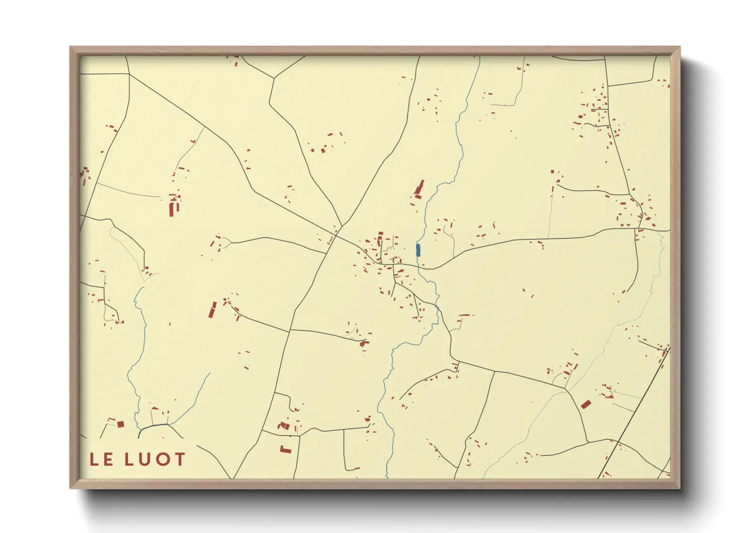 Une affiche de carte sur Le Luot
