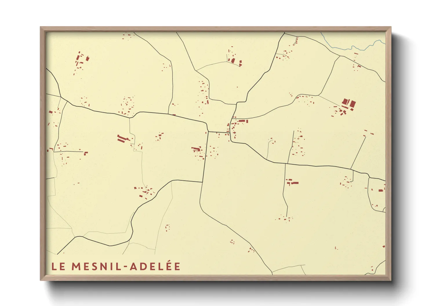 Une affiche de carte sur Le Mesnil-Adelée