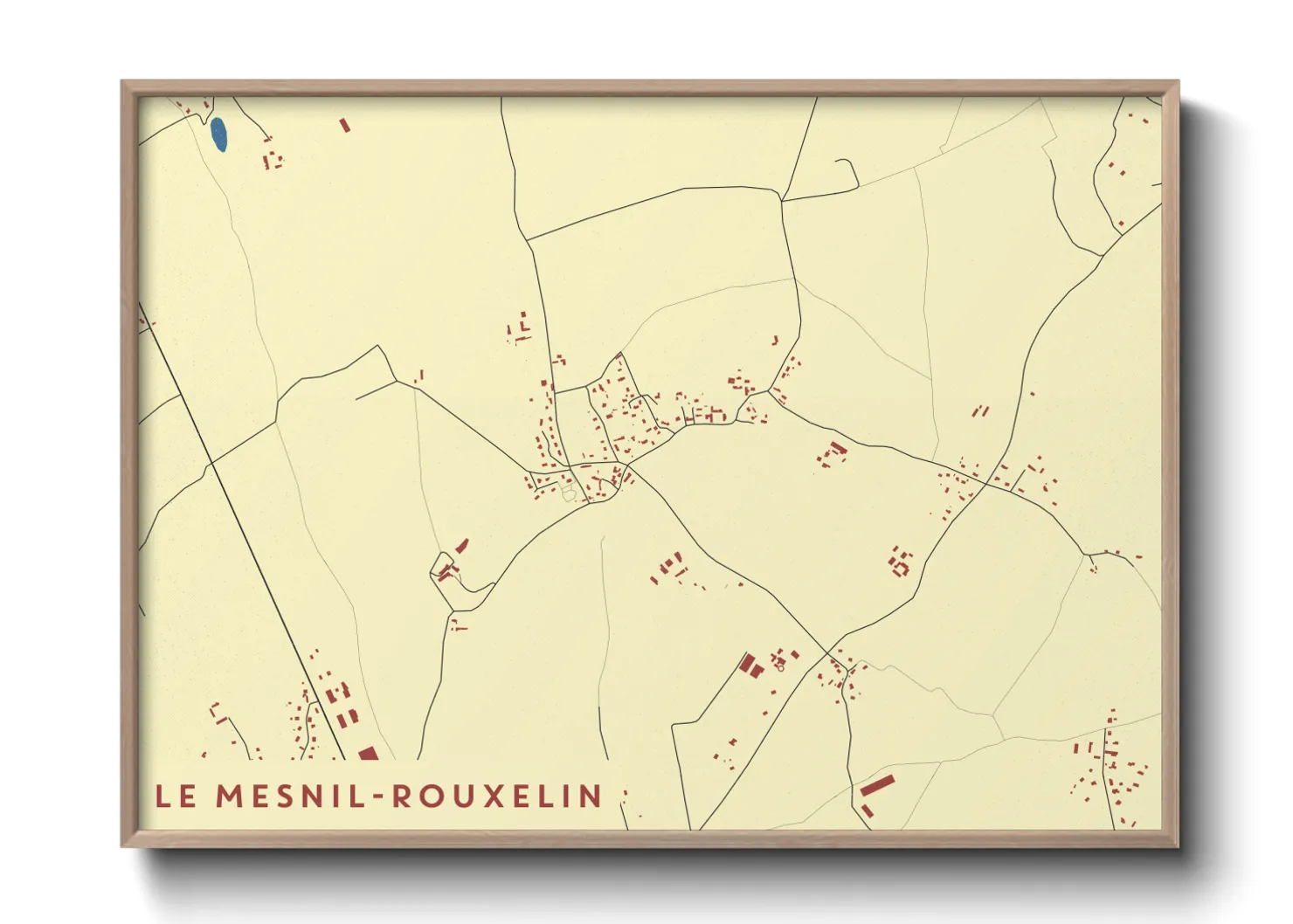 Une affiche de carte sur Le Mesnil-Rouxelin