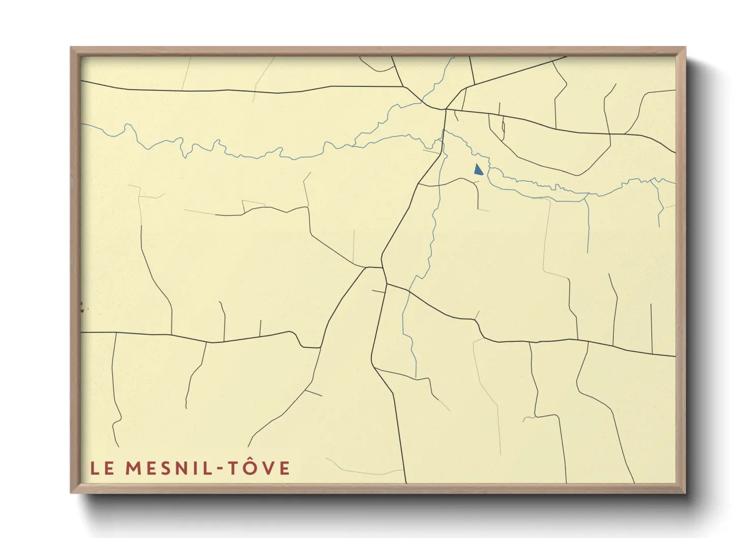Une affiche de carte sur Le Mesnil-Tôve