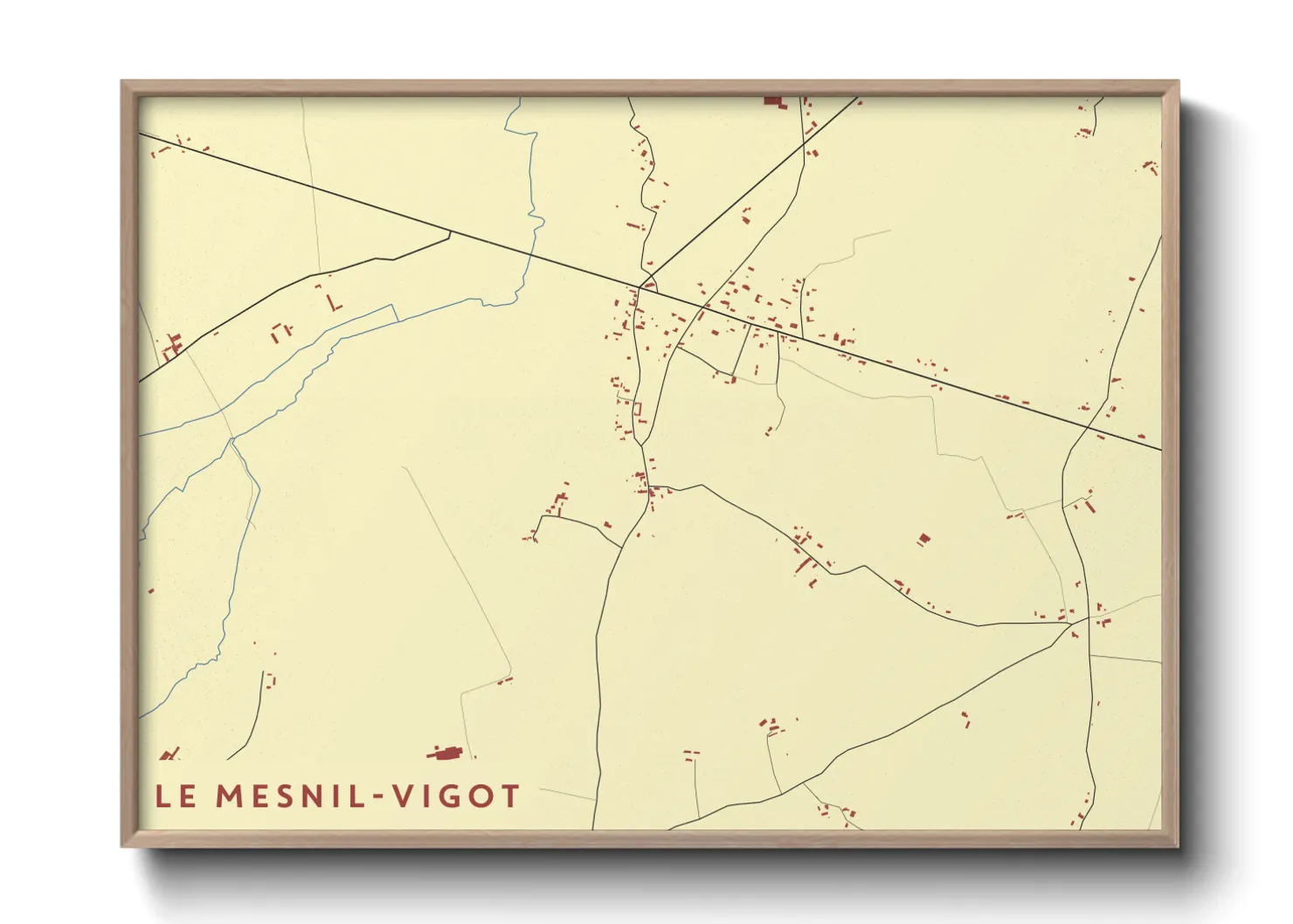 Une affiche de carte sur Le Mesnil-Vigot