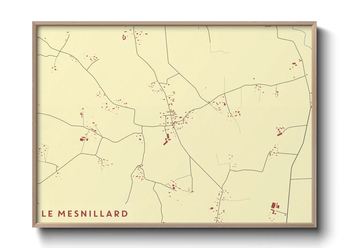 Une affiche de carte sur Le Mesnillard