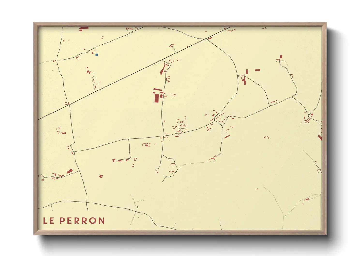 Une affiche de carte sur Le Perron