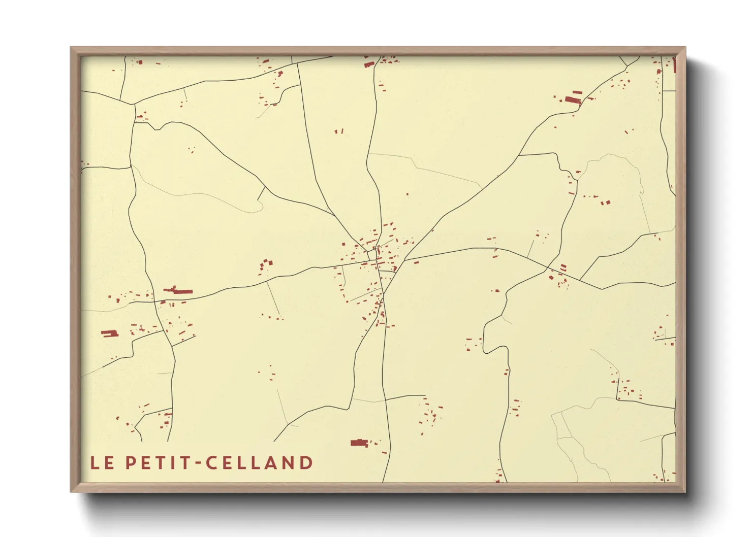 Une affiche de carte sur Le Petit-Celland