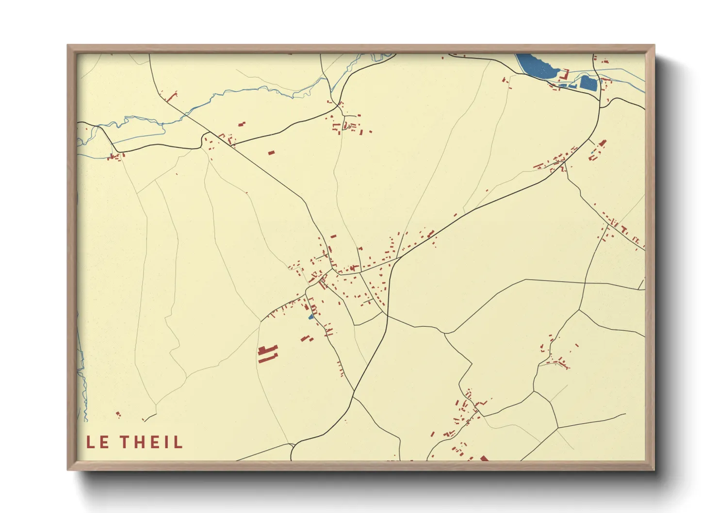 Une affiche de carte sur Le Theil