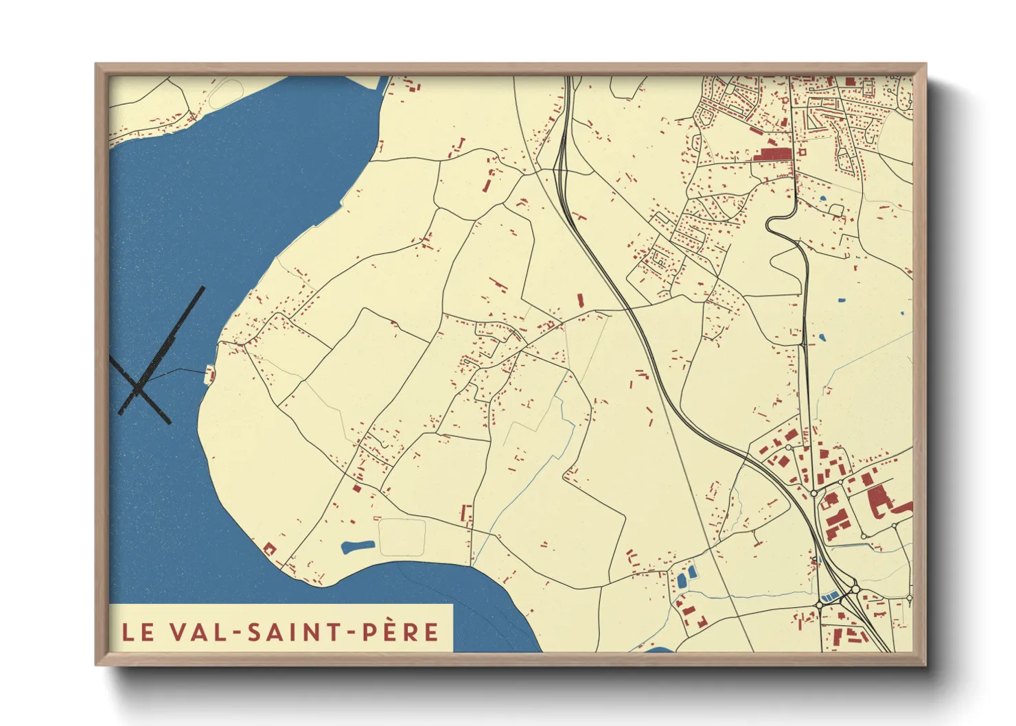 Une affiche de carte sur Le Val-Saint-Père