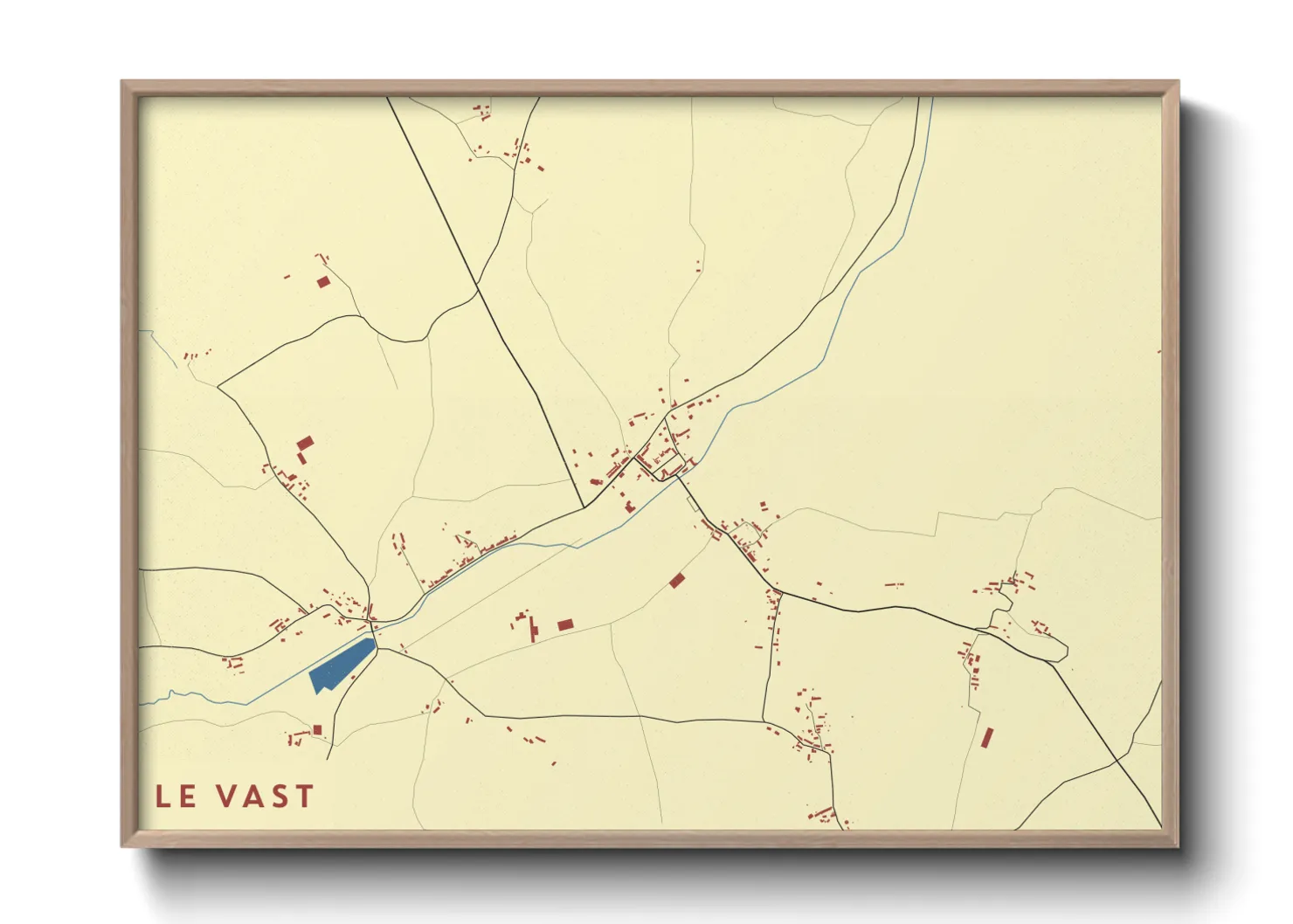 Une affiche de carte sur Le Vast