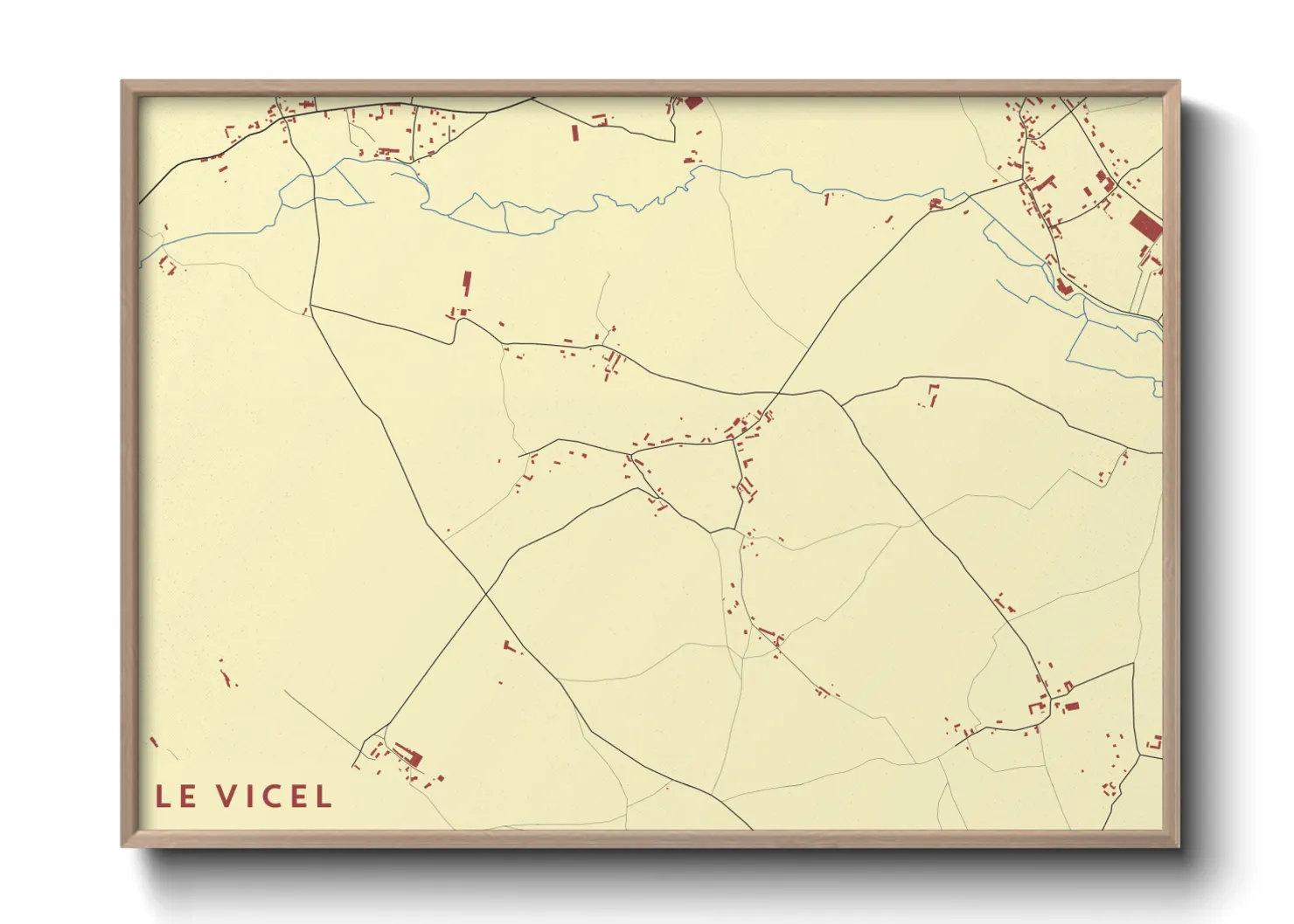 Une affiche de carte sur Le Vicel