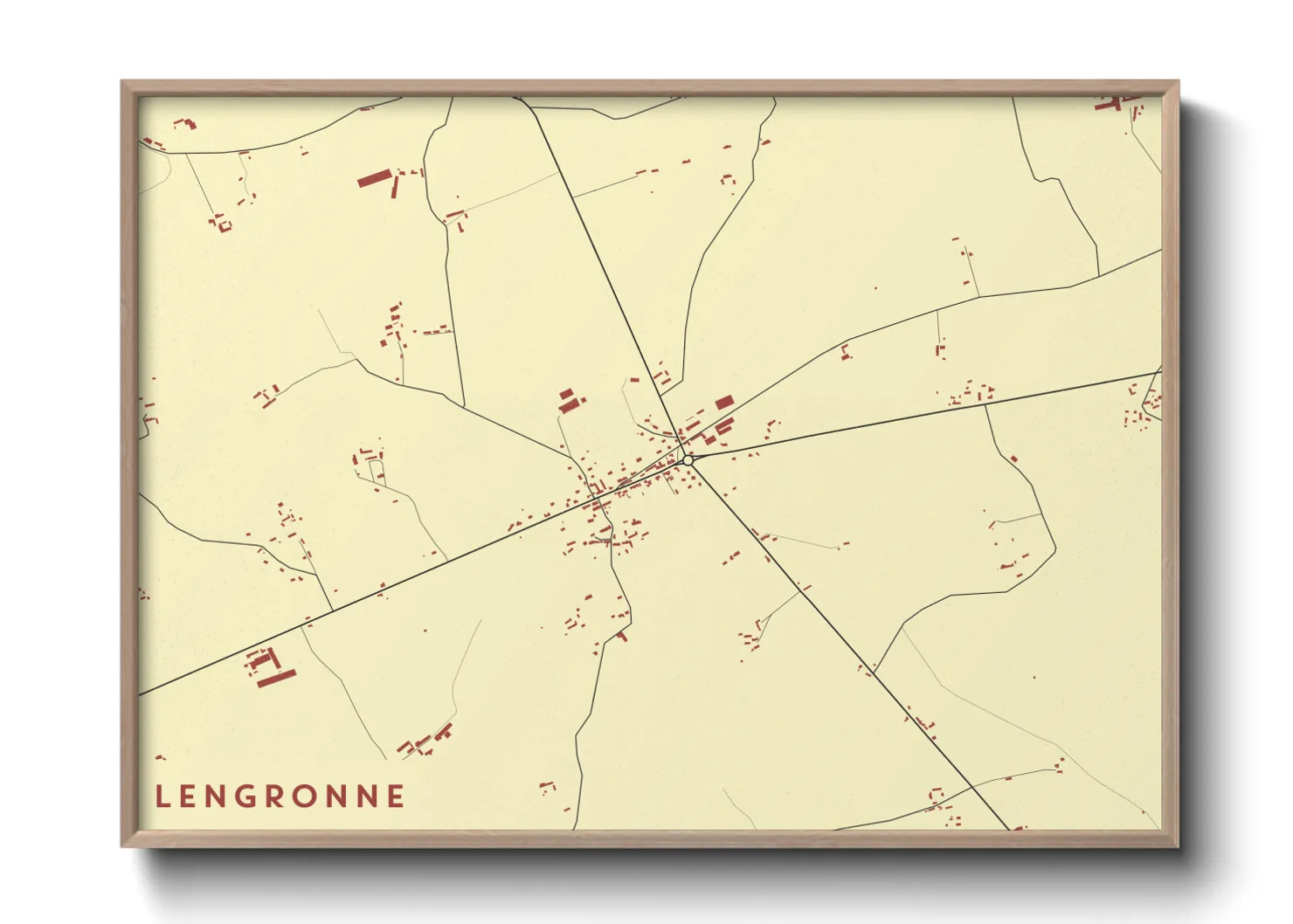 Une affiche de carte sur Lengronne