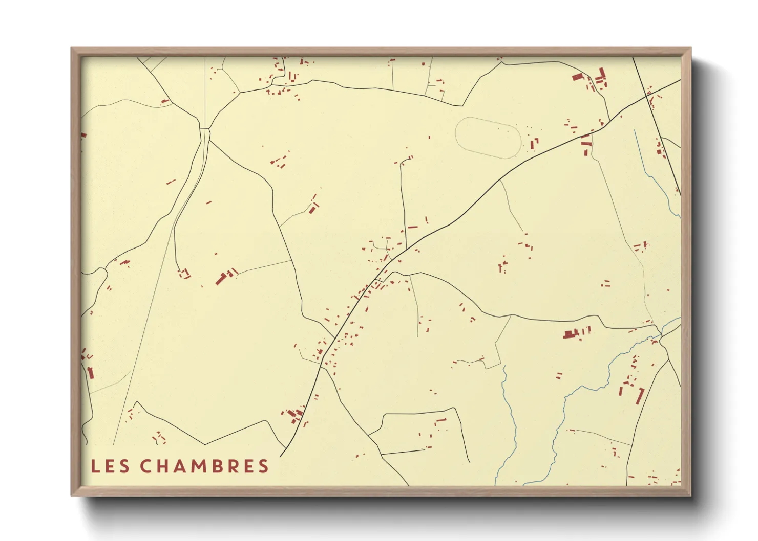 Une affiche de carte sur Les Chambres