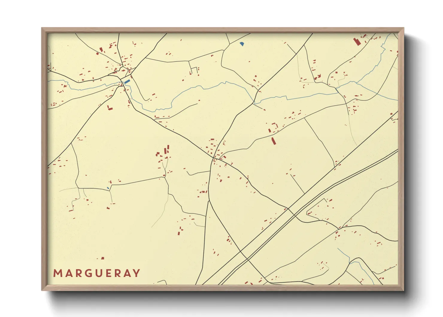 Une affiche de carte sur Margueray
