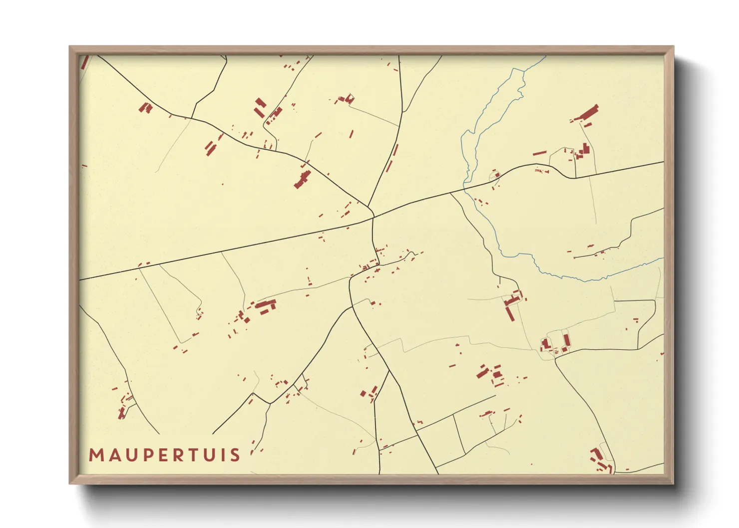 Une affiche de carte sur Maupertuis