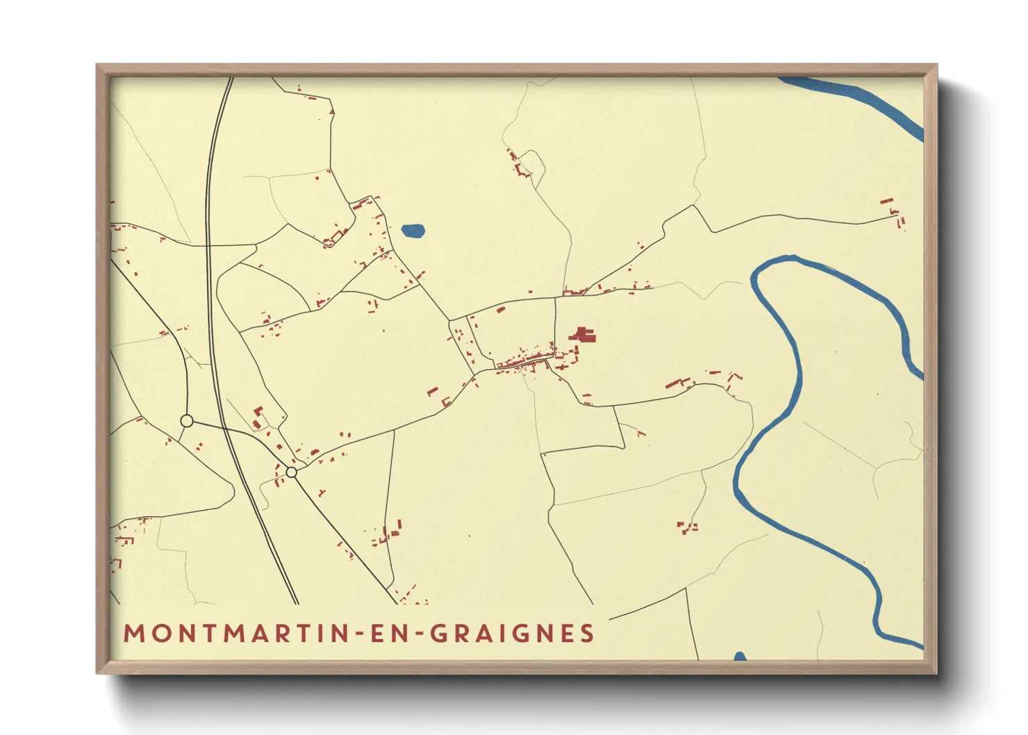 Une affiche de carte sur Montmartin-en-Graignes