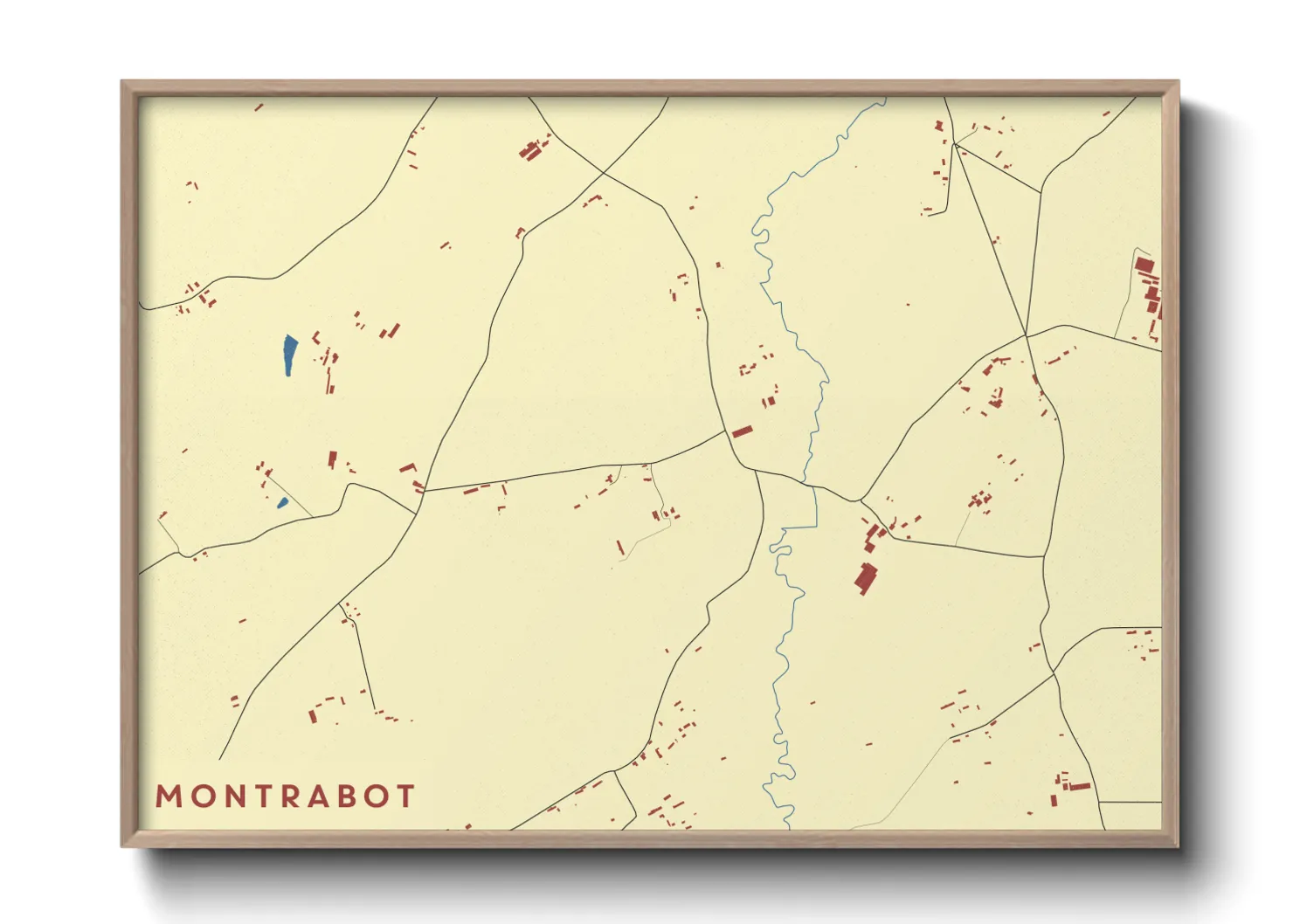 Une affiche de carte sur Montrabot