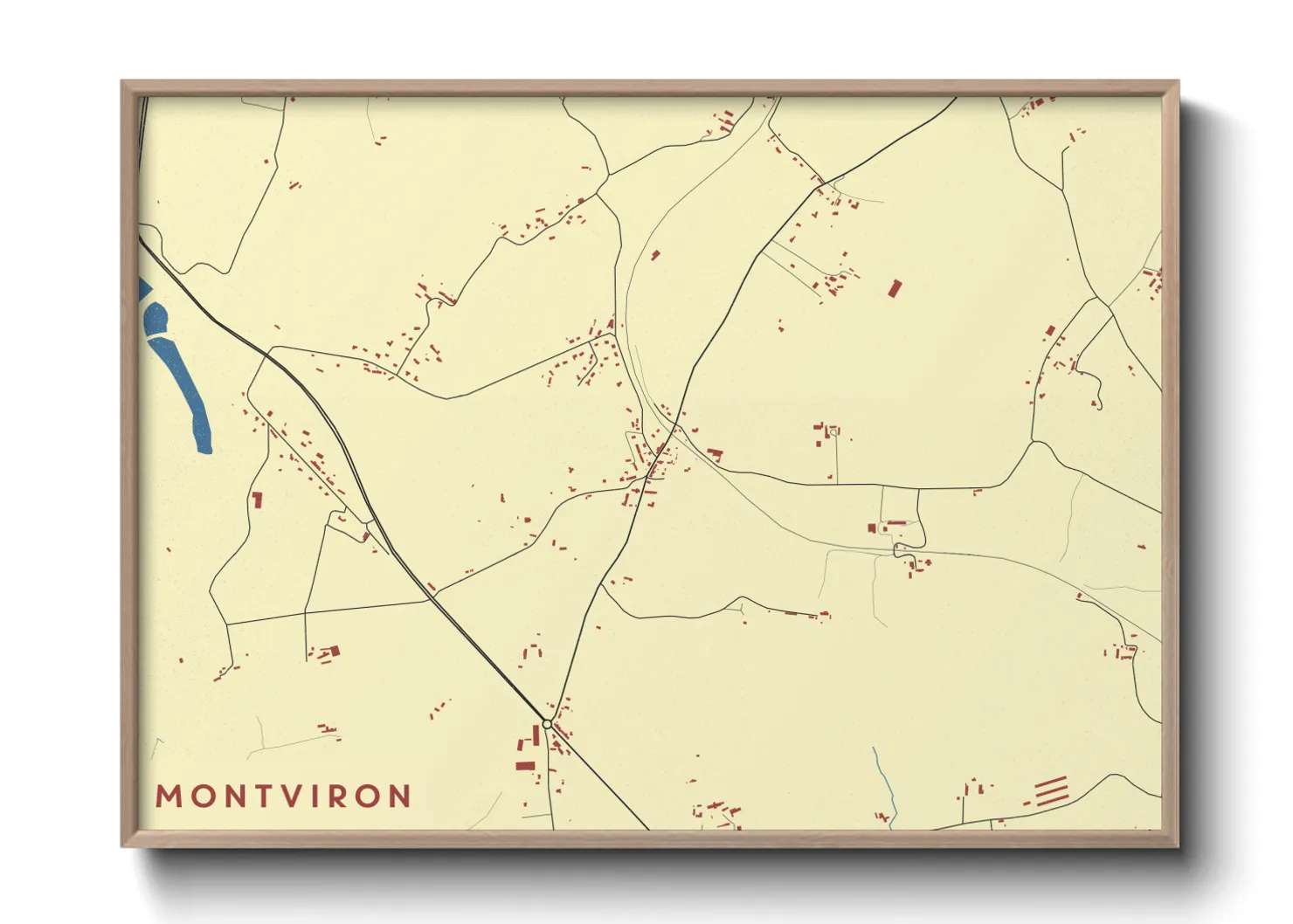Une affiche de carte sur Montviron