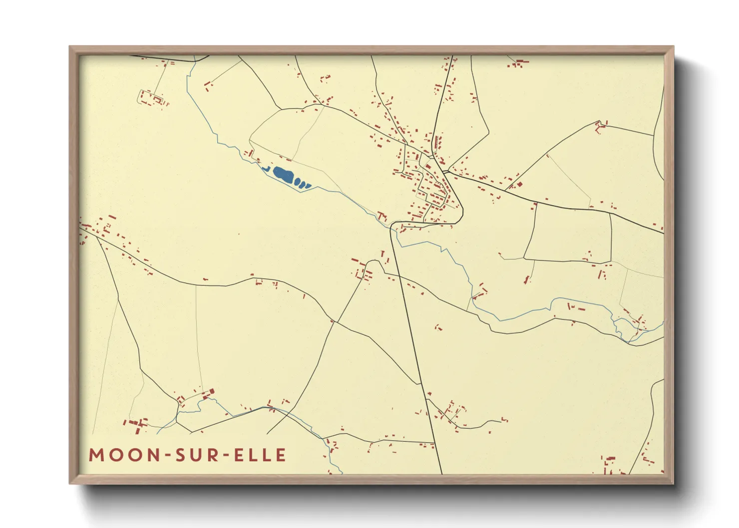 Une affiche de carte sur Moon-sur-Elle