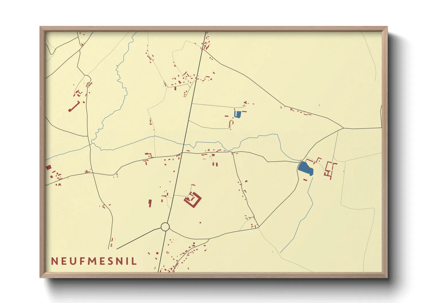 Une affiche de carte sur Neufmesnil