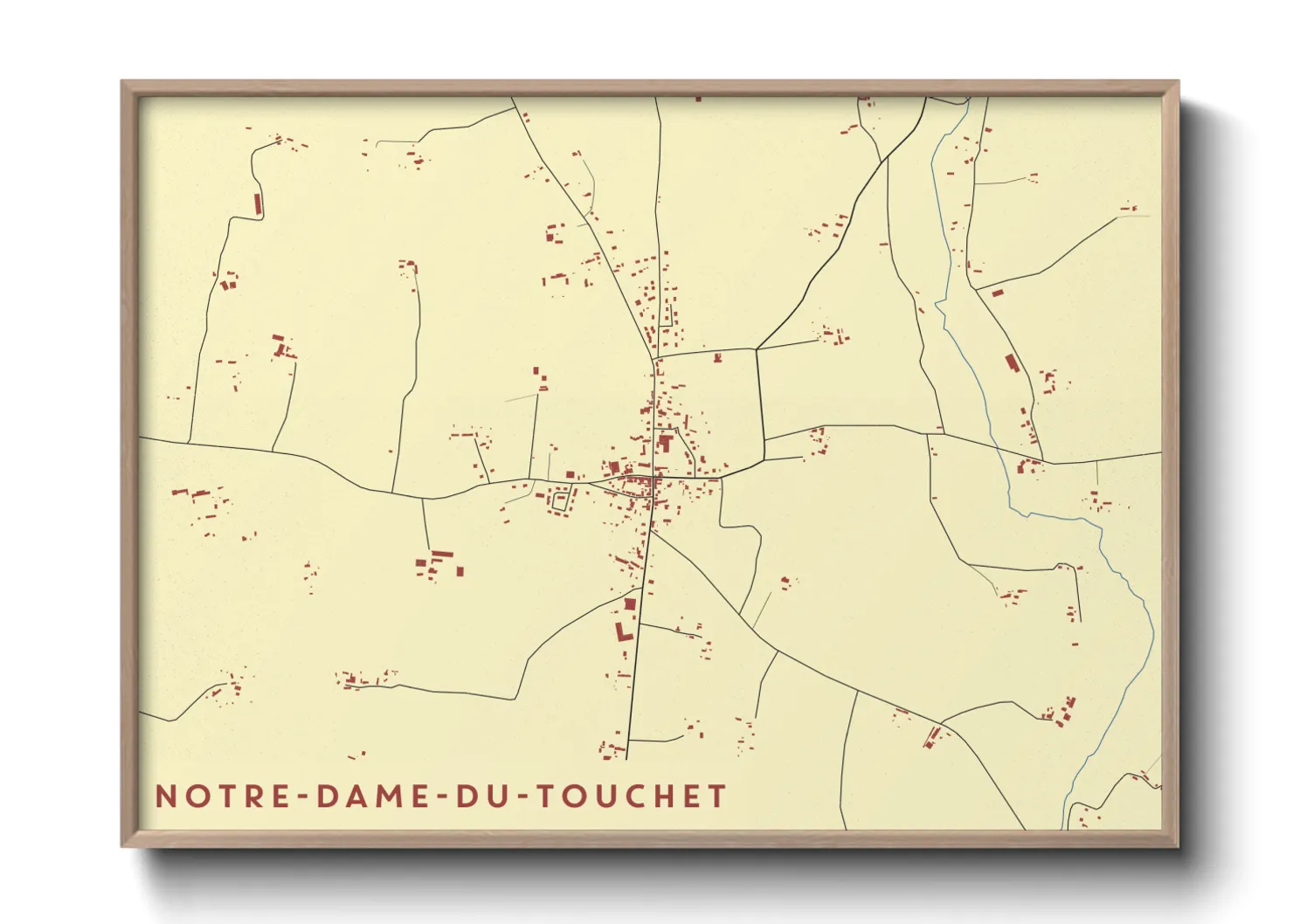 Une affiche de carte sur Notre-Dame-du-Touchet