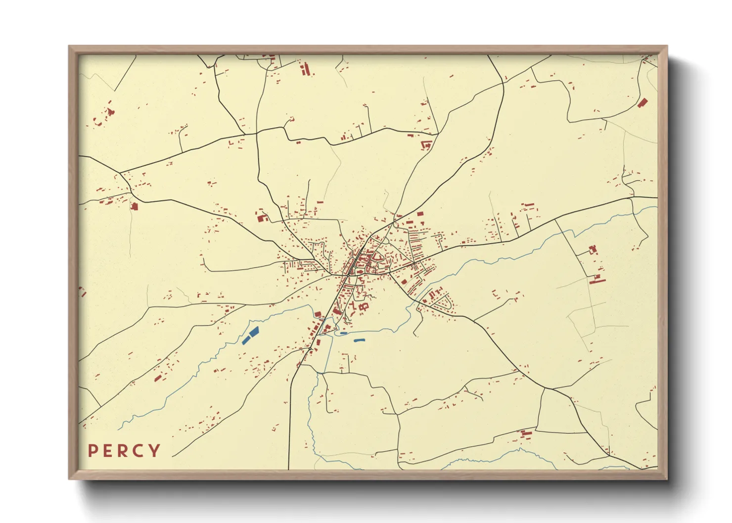 Une affiche de carte sur Percy