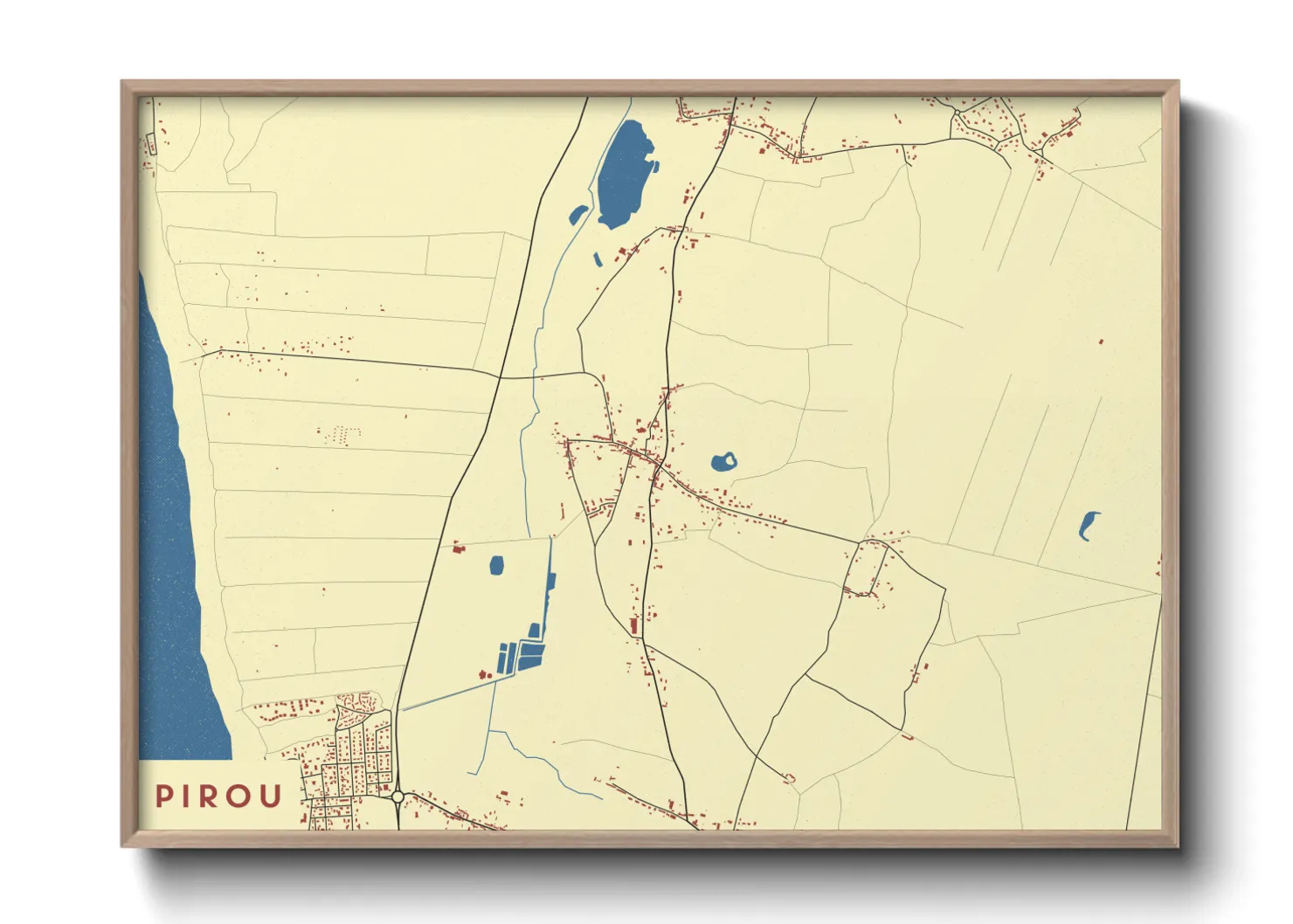 Une affiche de carte sur Pirou